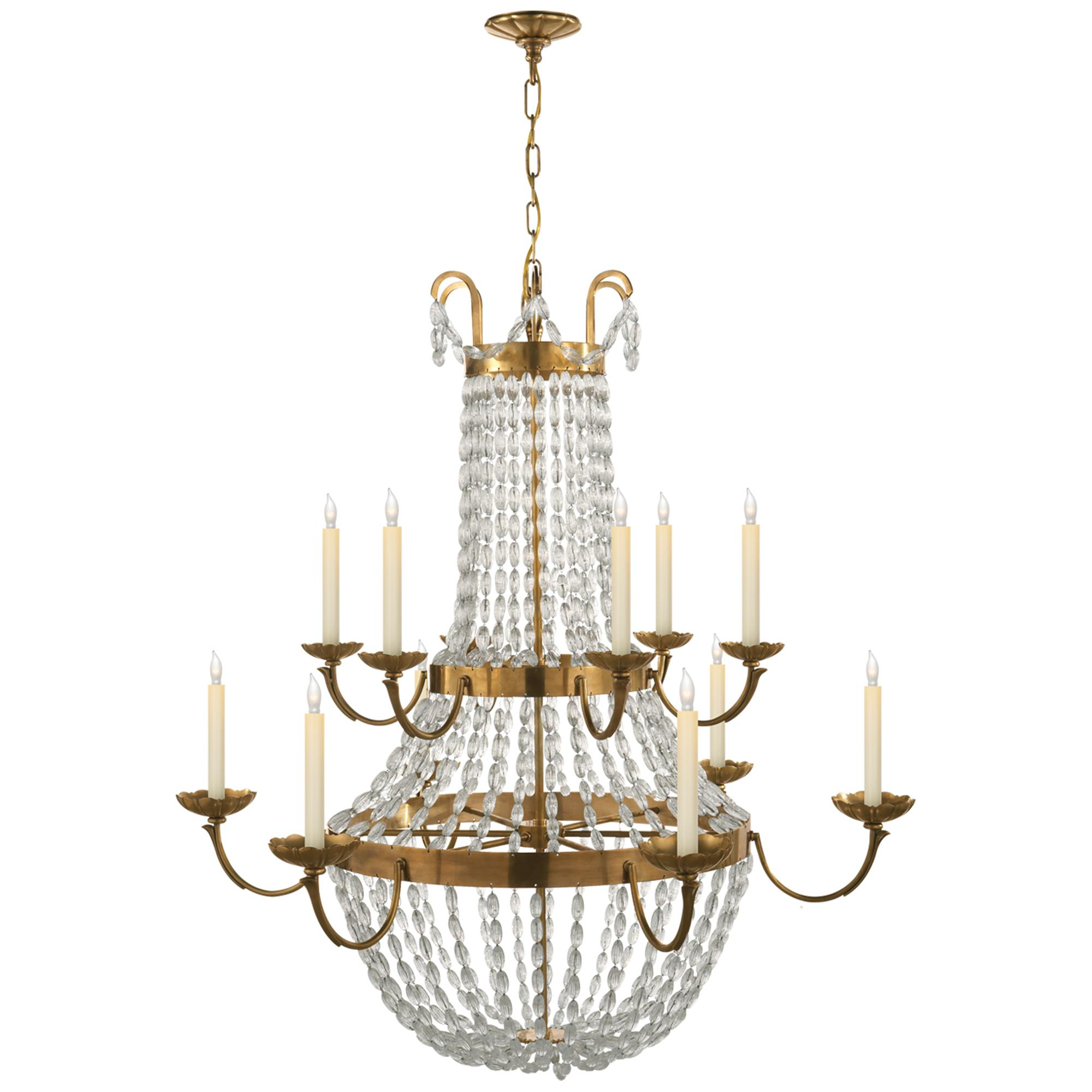 Shown in Antique-Burnished Brass finish and Seeded glass