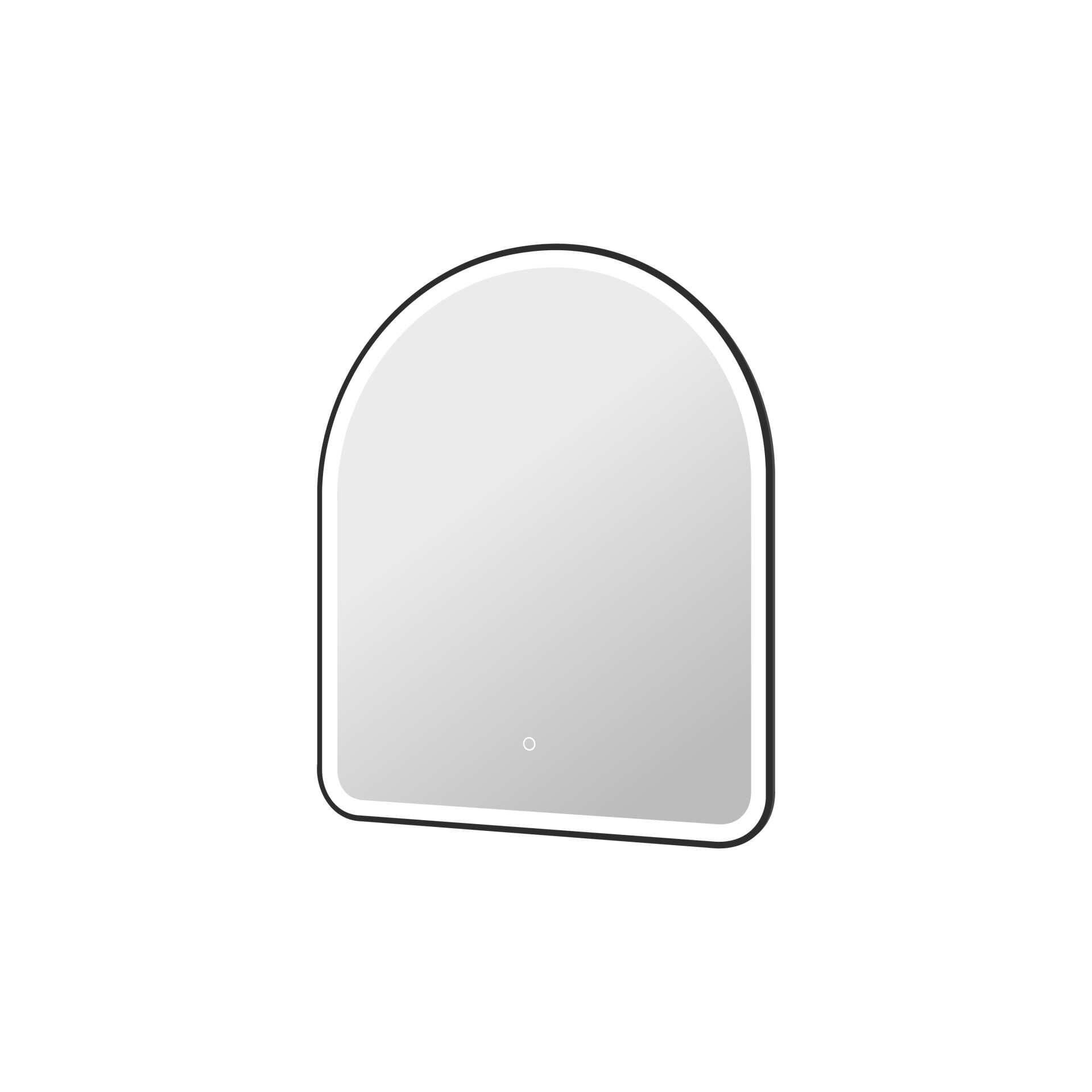 Harmoni 36 Inch Arched LED Lighted Mirror by Elegant Decor