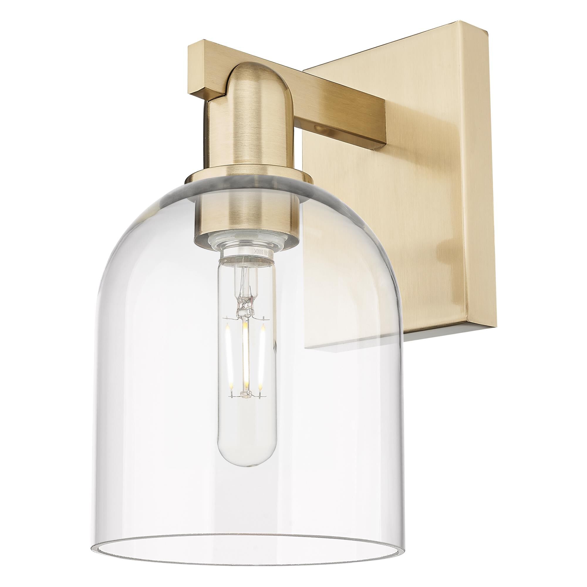 Shown in Champagne Bronze finish and Clear glass