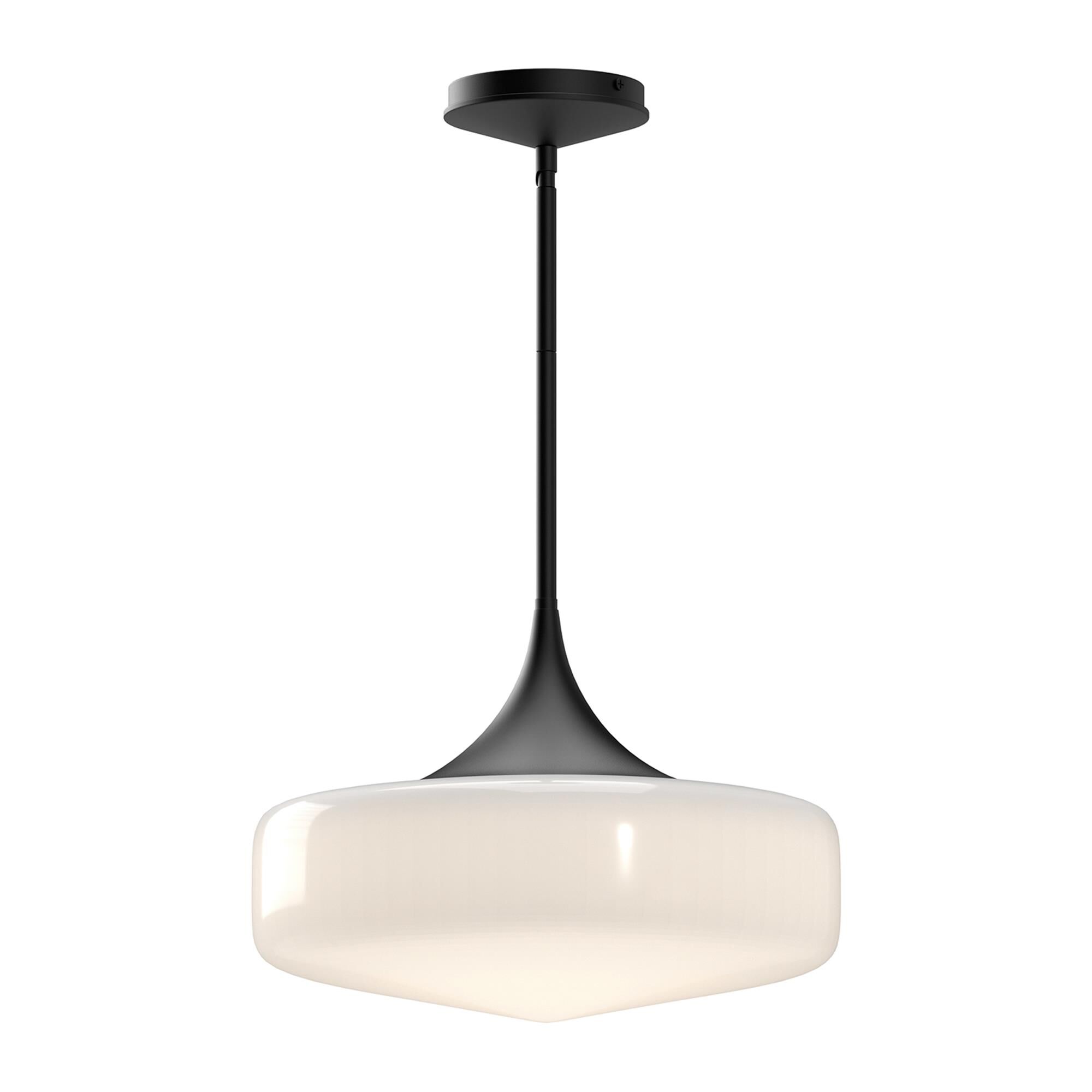 Shown in Matte Black finish and Glossy Opal glass