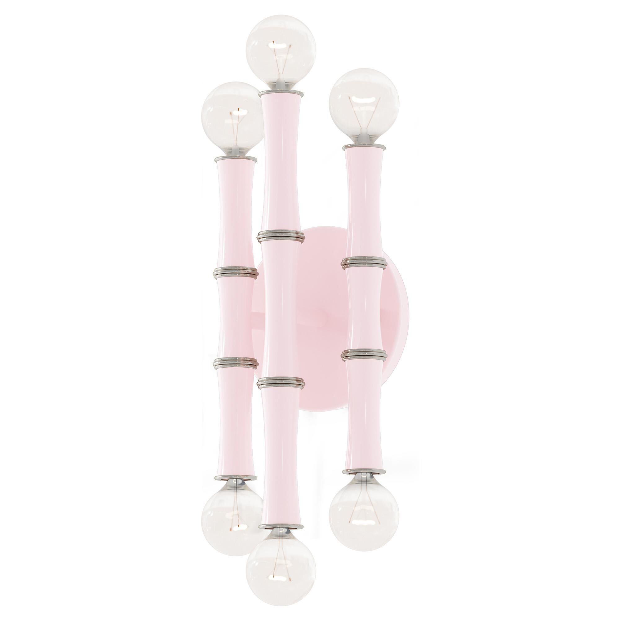 Shown in Rose Water finish and Polished Nickel accent