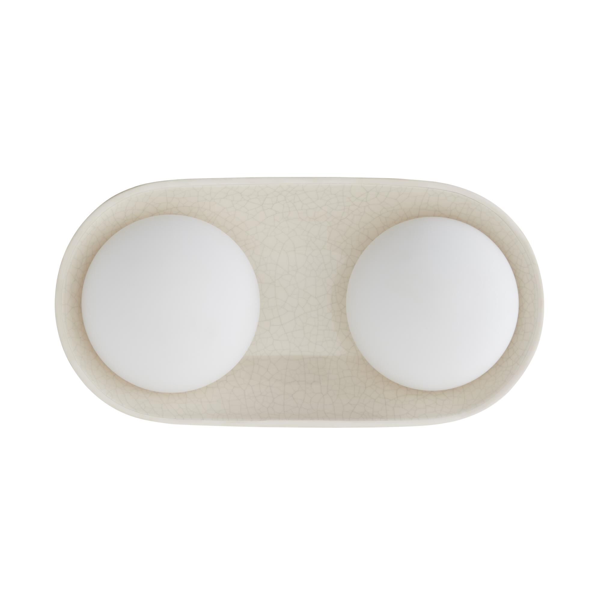 Shown in Ivory Stained Crackle finish and Glass shade