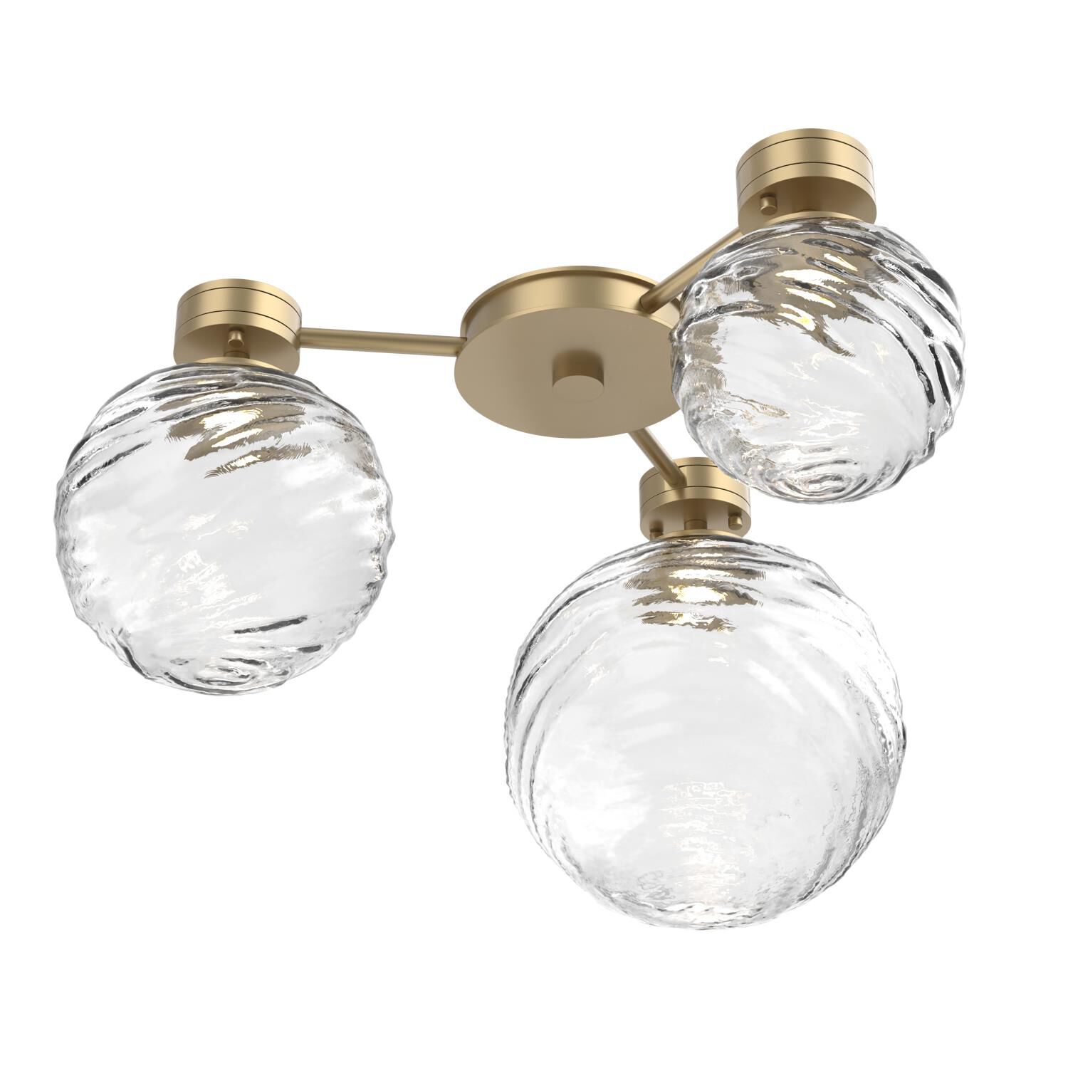 Shown in Gilded Brass finish and Clear glass