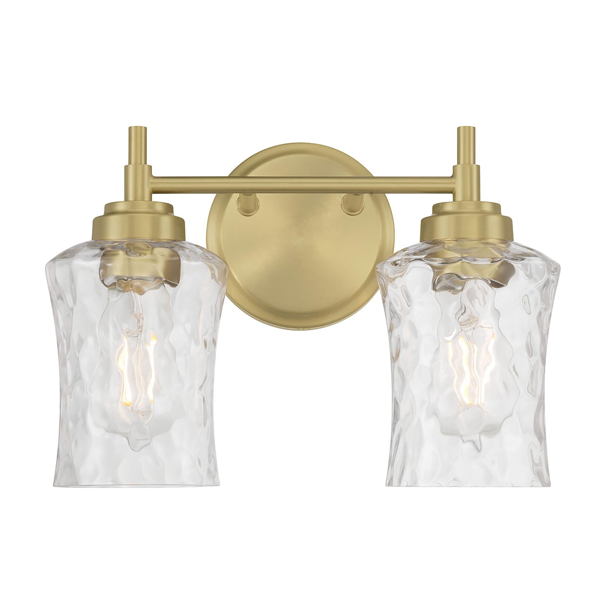 Shown in Vintage Brass finish and Clear Stone Water glass