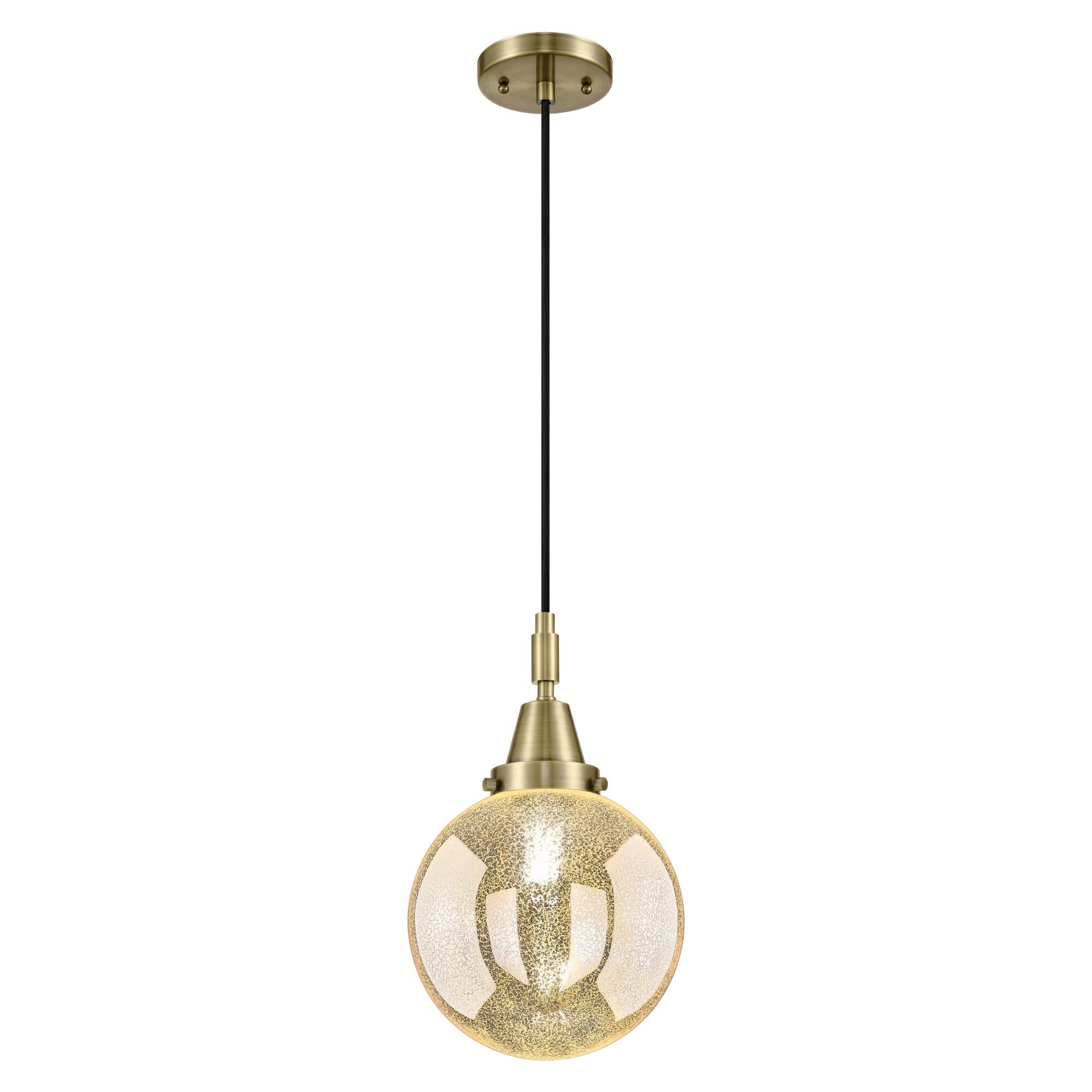 Shown in Antique Brass finish and Mercury glass