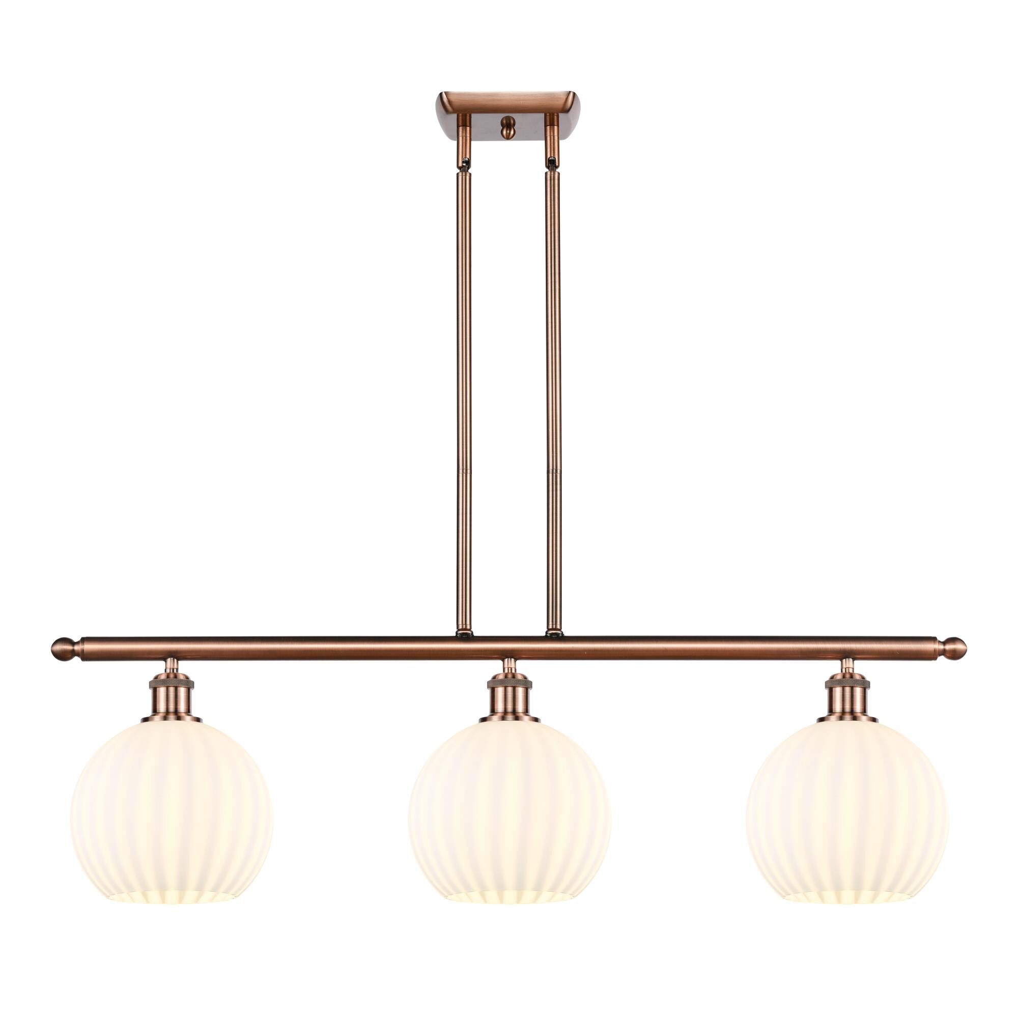 Bruno Marashlian White Venetian 36 Inch Linear Suspension Light by Innovations Lighting