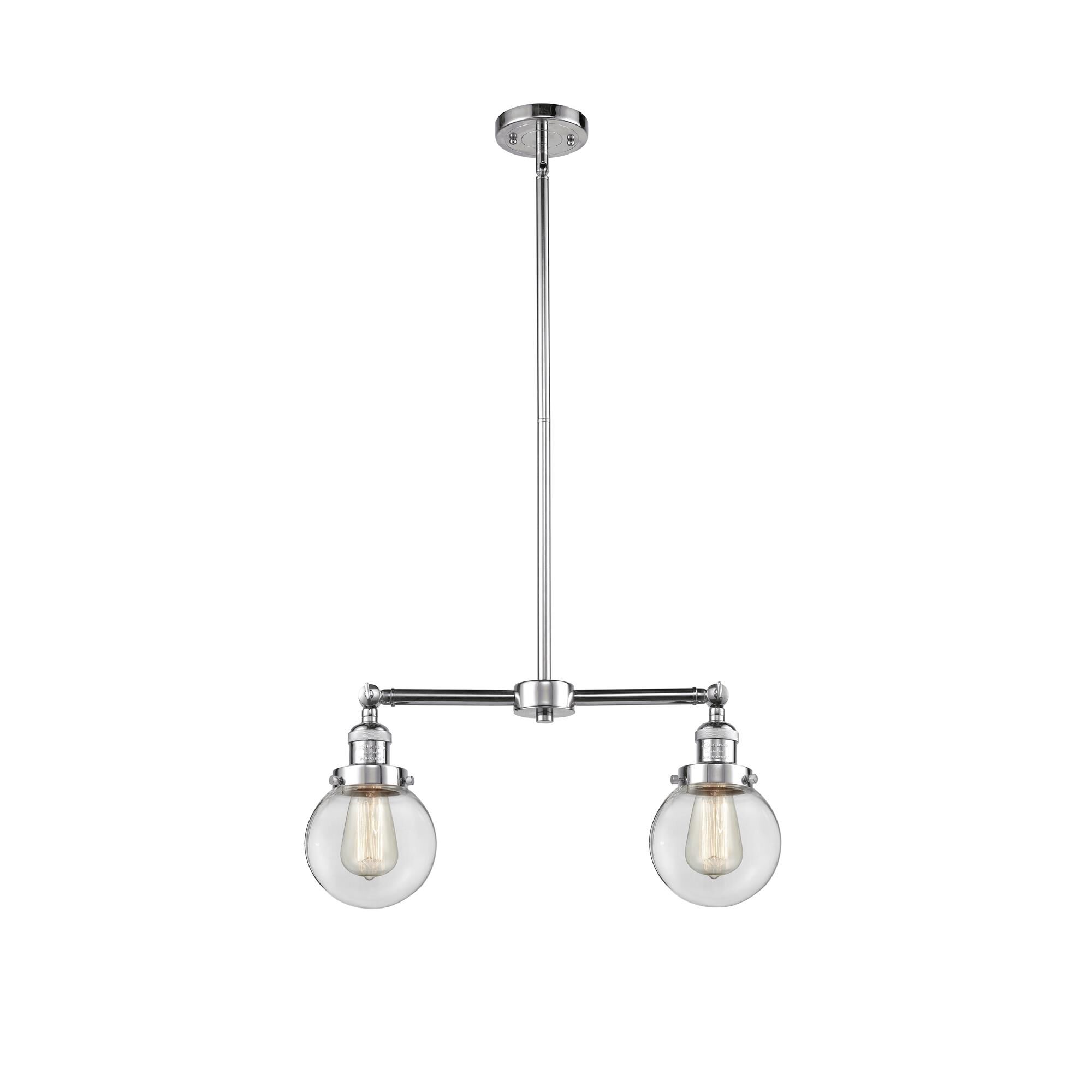 Shown in Polished Chrome finish and Clear glass