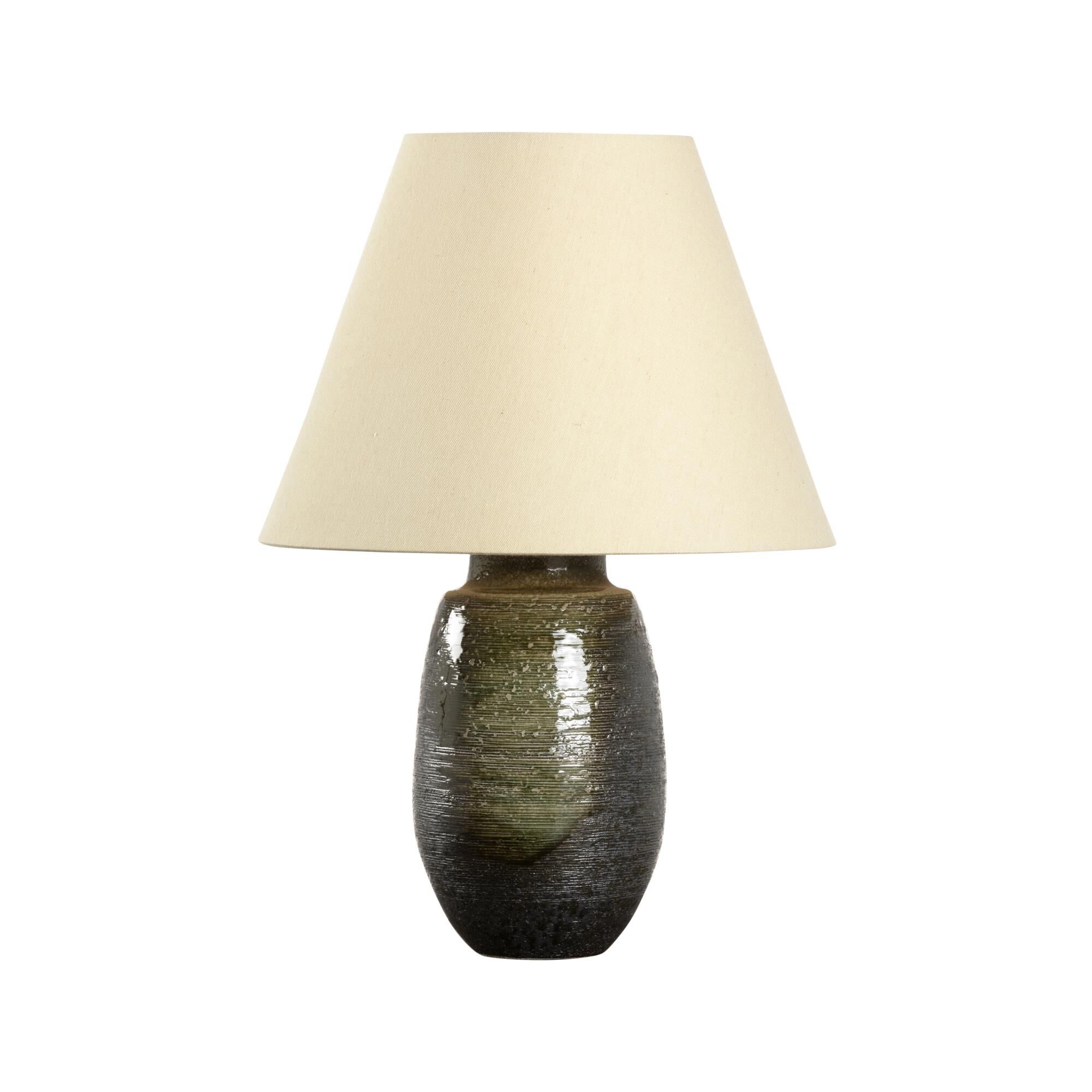 Shown in Green finish and Linen shade