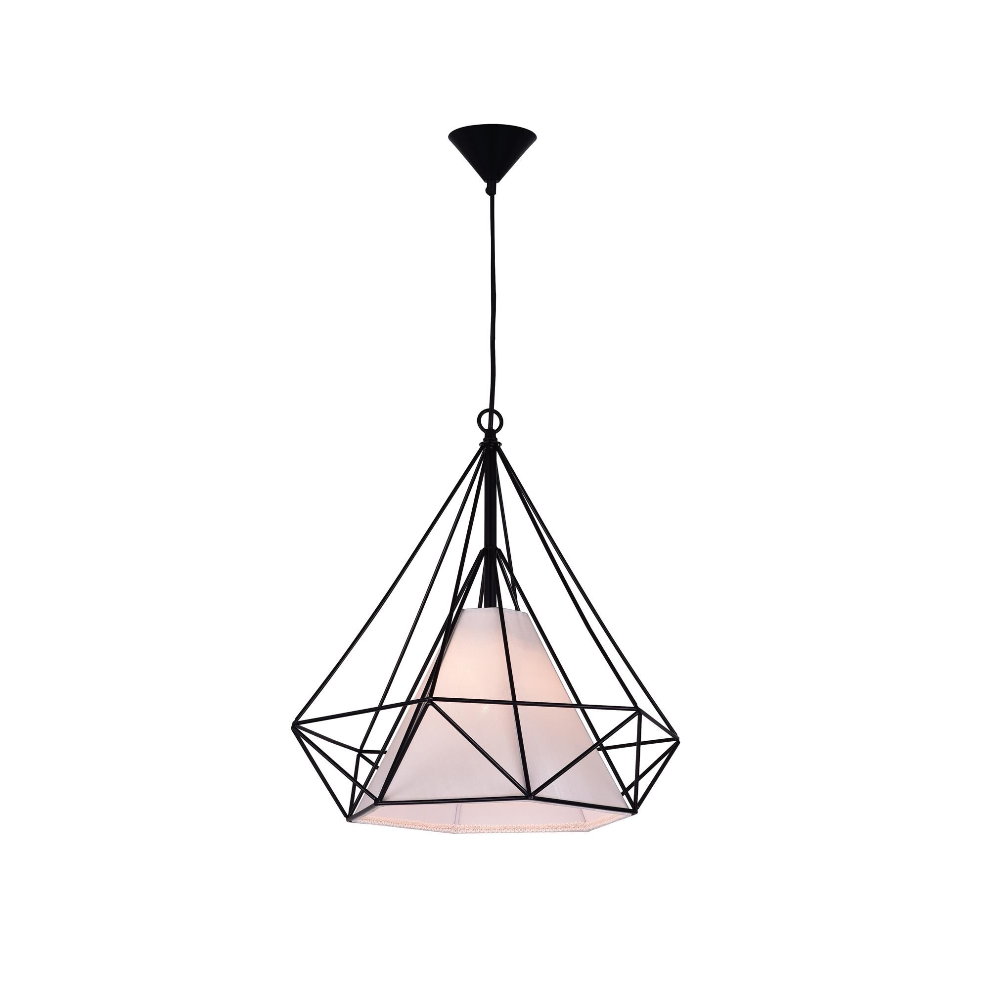 Shown in Black finish and White shade