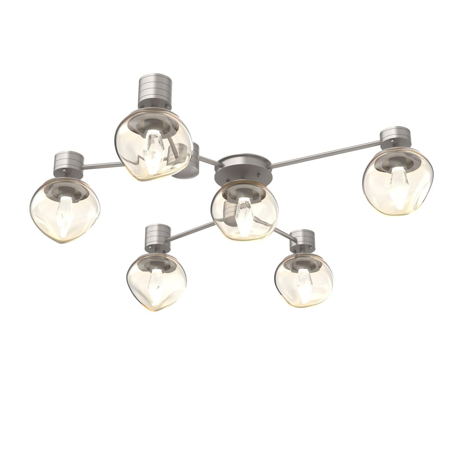 Levi Wilson Luna 37 Inch Semi Flush Mount by Hammerton Studio