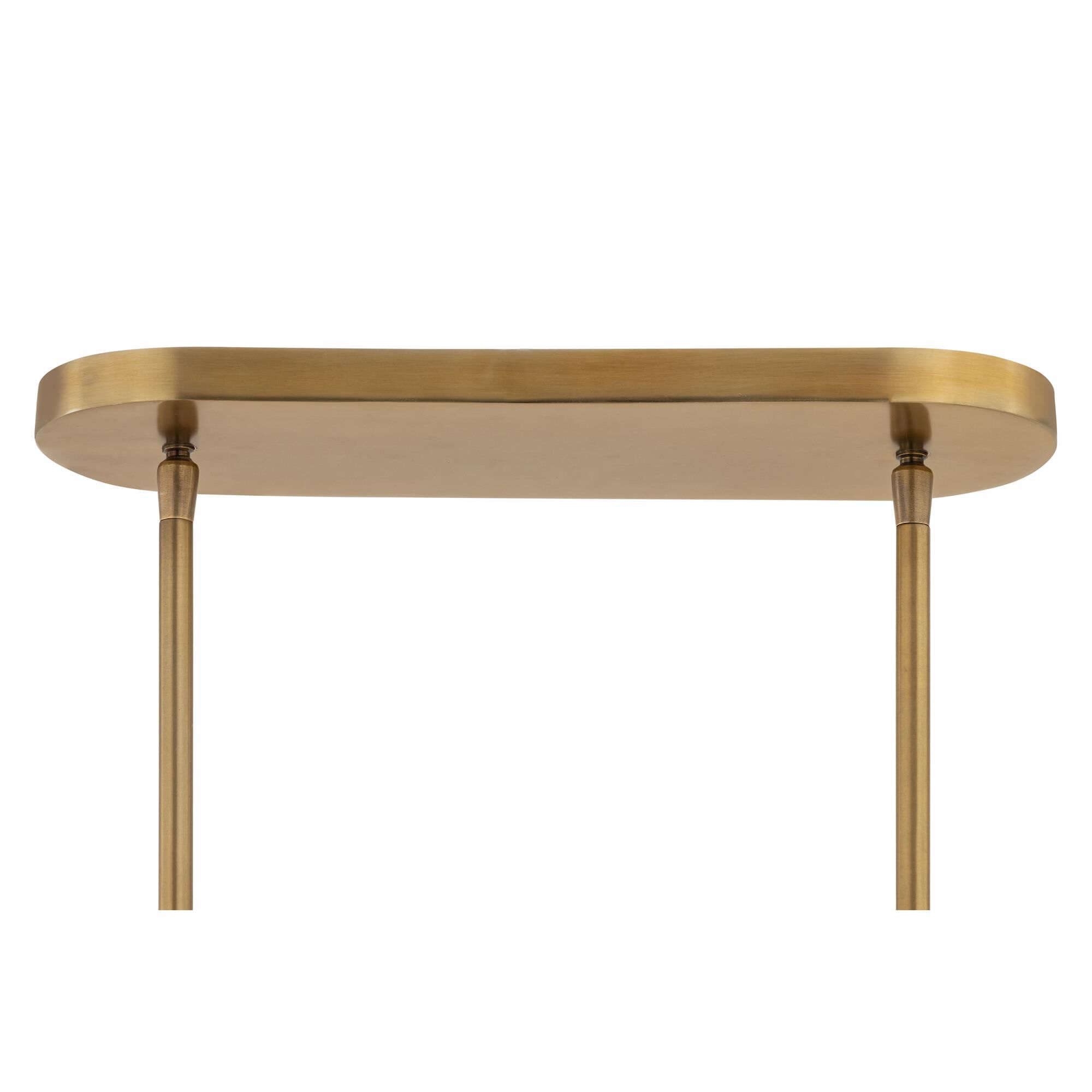 Shown in Legacy Brass finish and White shade