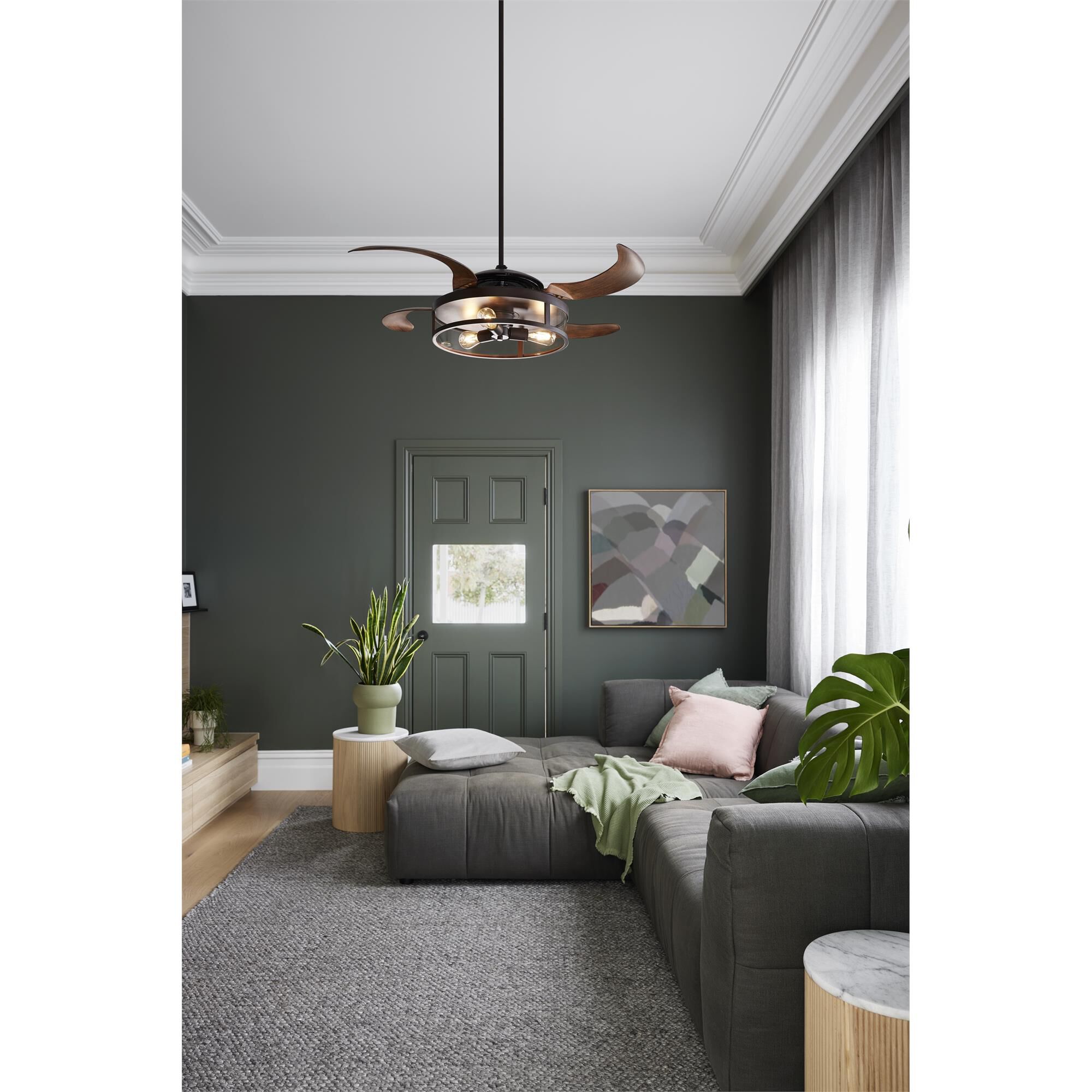 Classic 48 Inch Ceiling Fan with Light Kit,