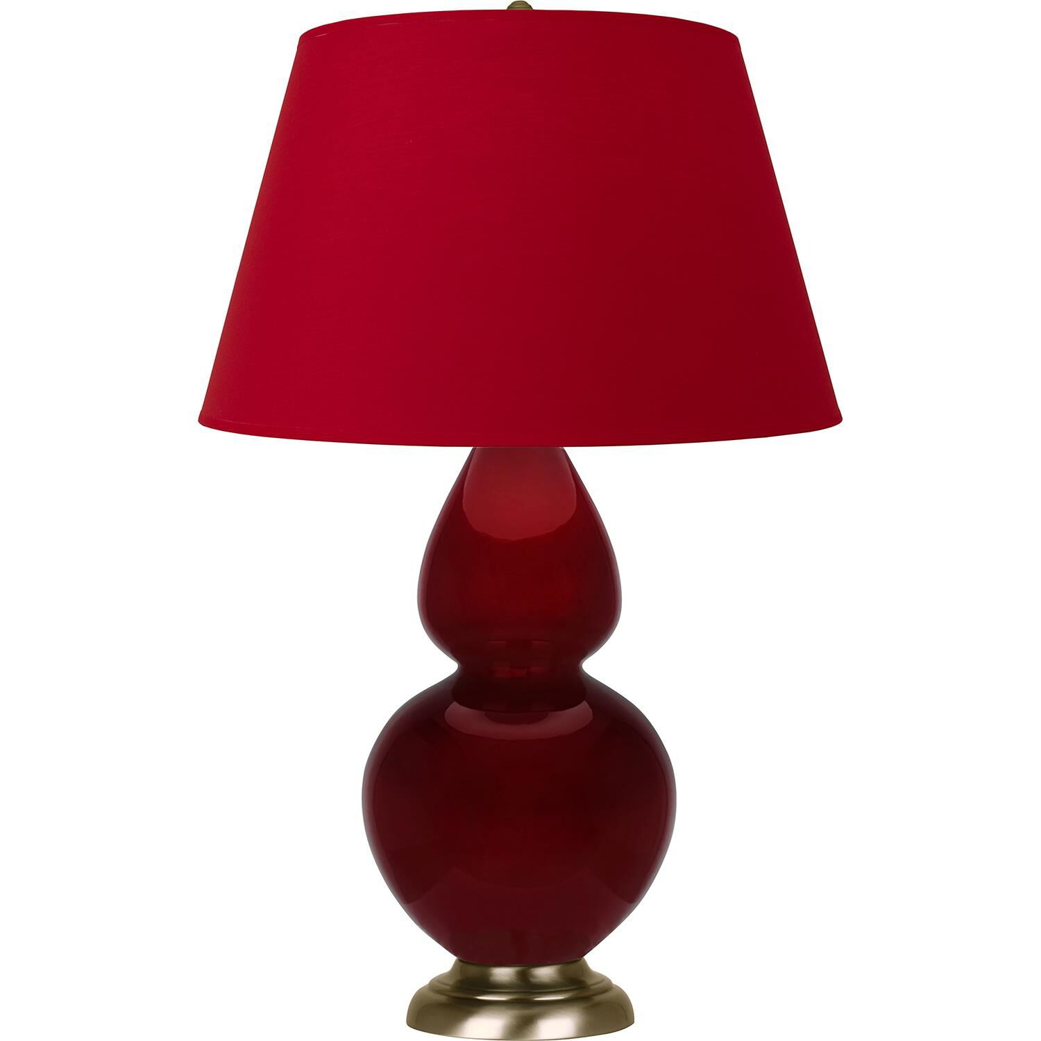 Shown in Sangria finish and Rose Red with Ink Black shade and Antique Natural Brass accent
