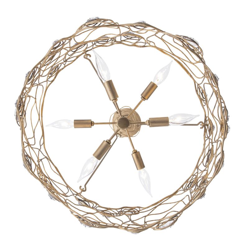 Ron Henderson Ethereal Rose Chandelier by Varaluz