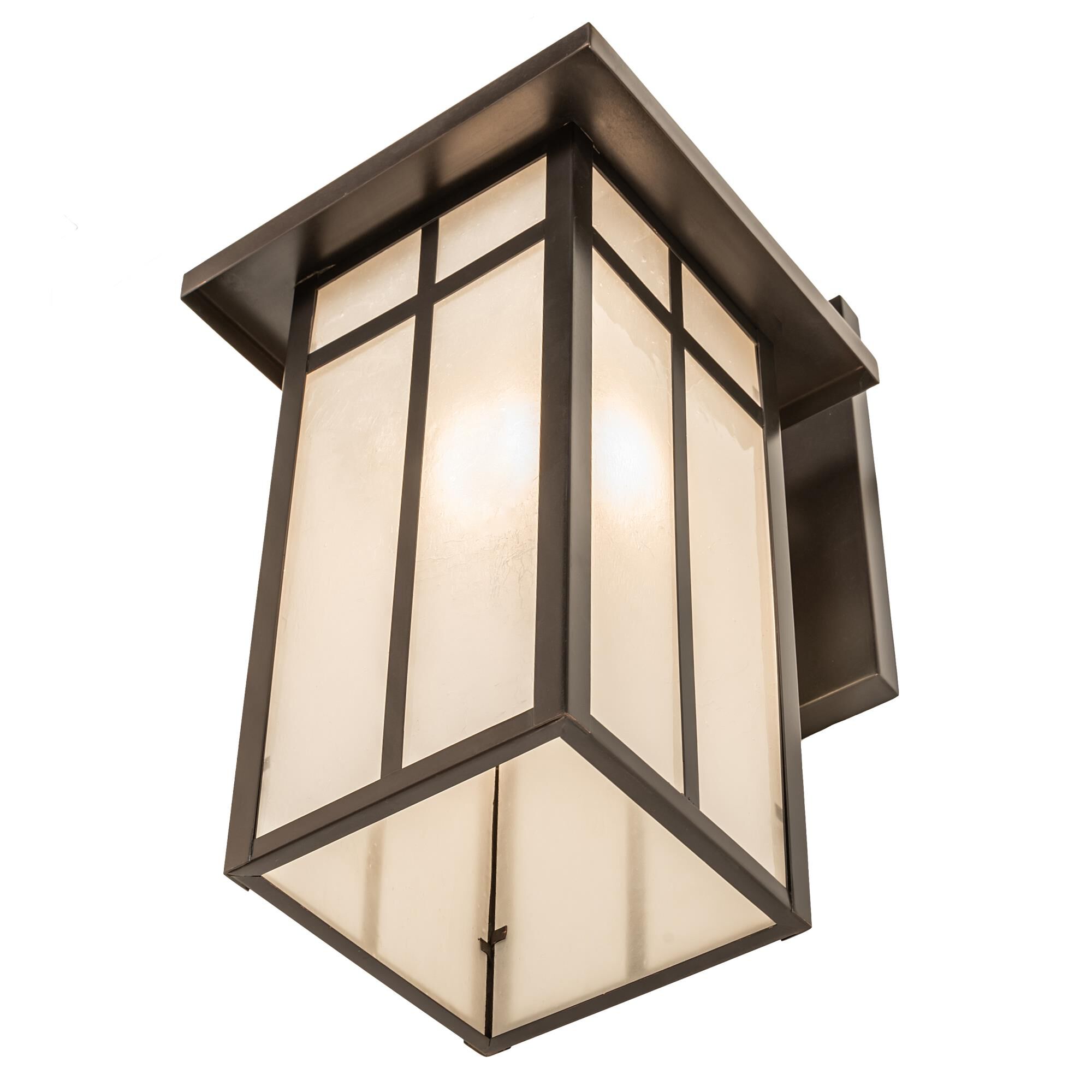 Shown in Craftsman Brown Finish finish and White;Seeded  Or Acrylic glass