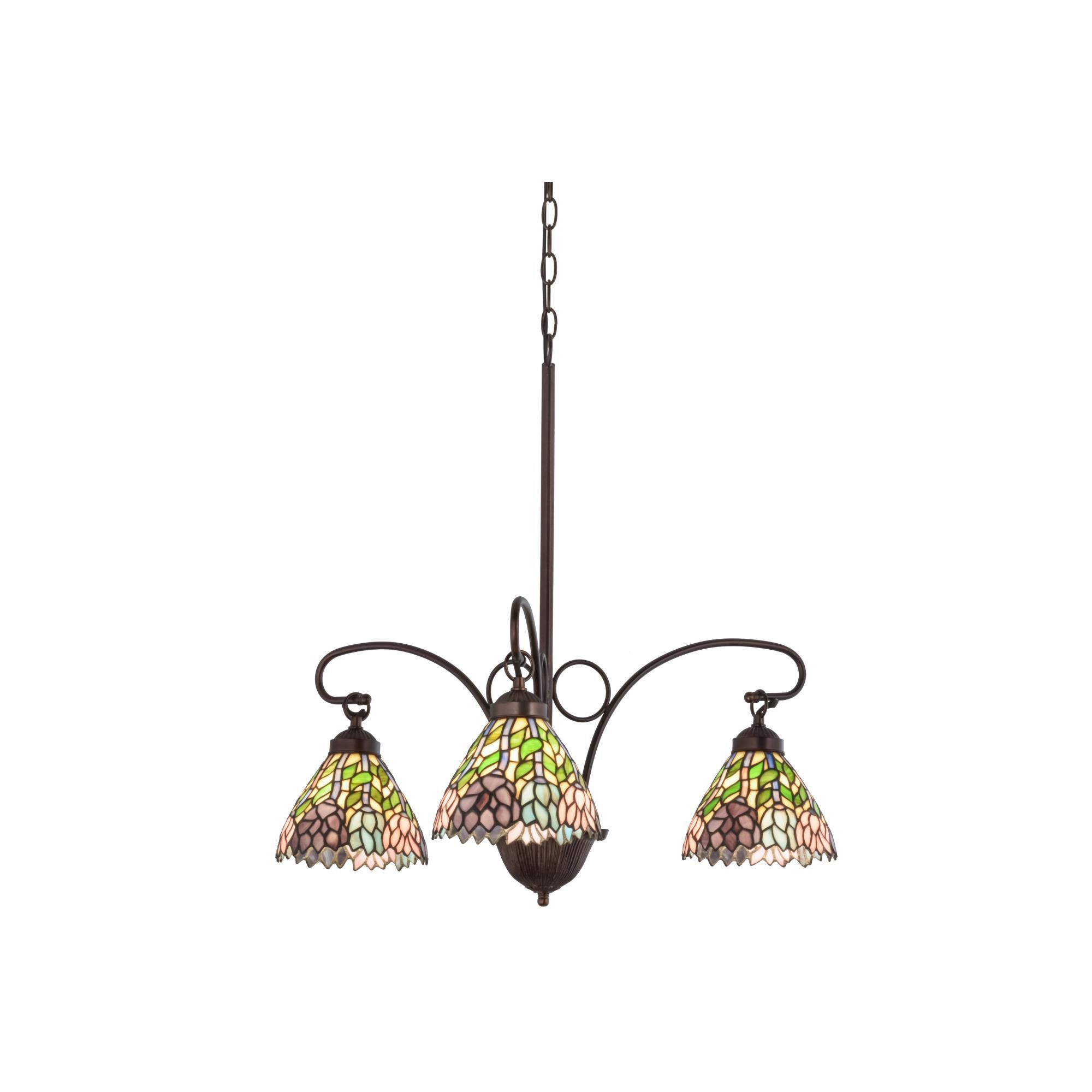 Wisteria 28 Inch 3 Light Chandelier by Meyda Lighting