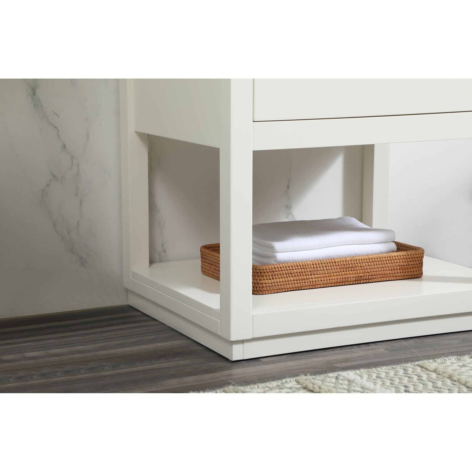 Shown in White finish