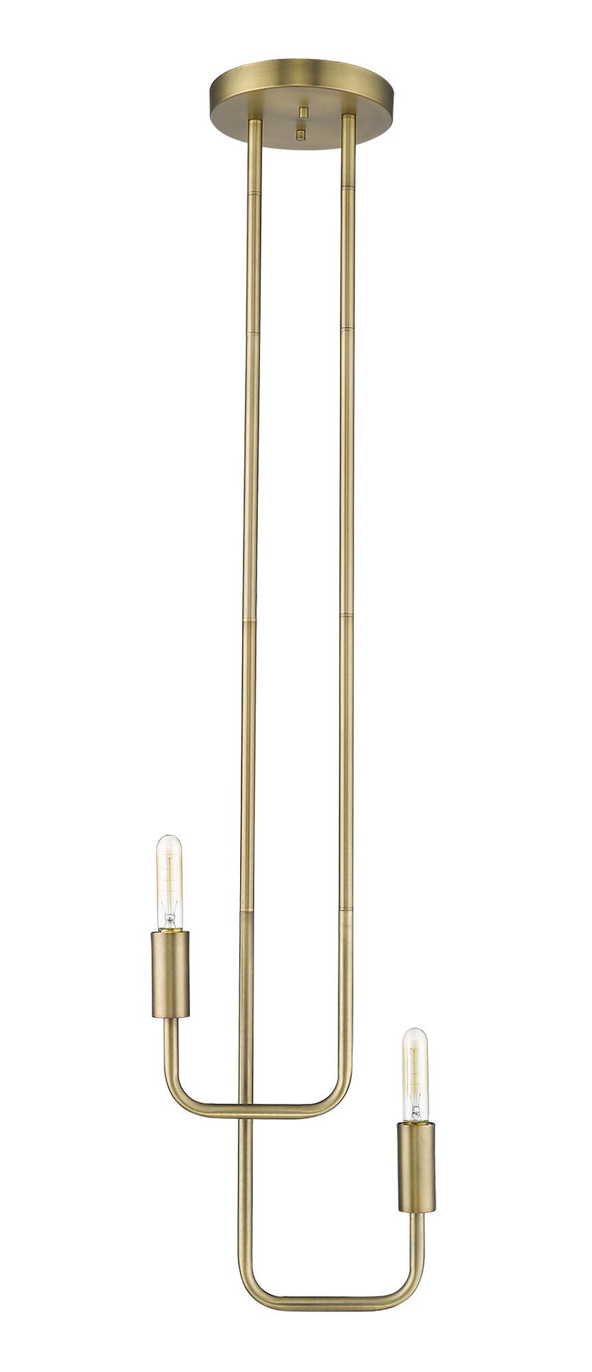 Shown in Aged Brass finish and -- glass and -- shade