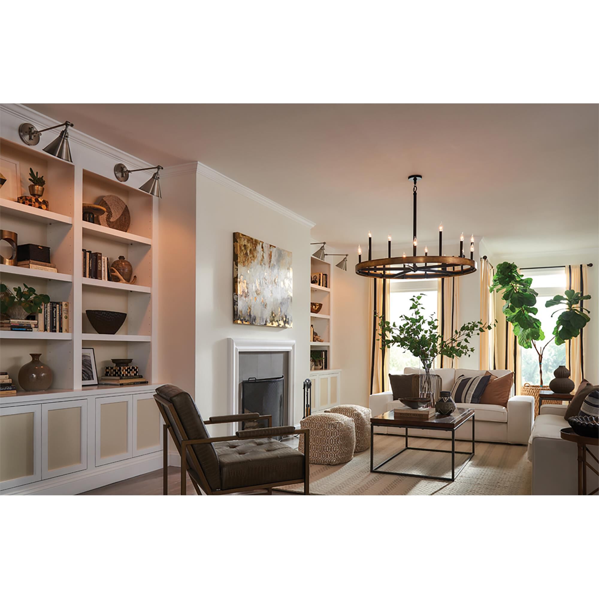 Shown in Weathered Brass finish and Black accent