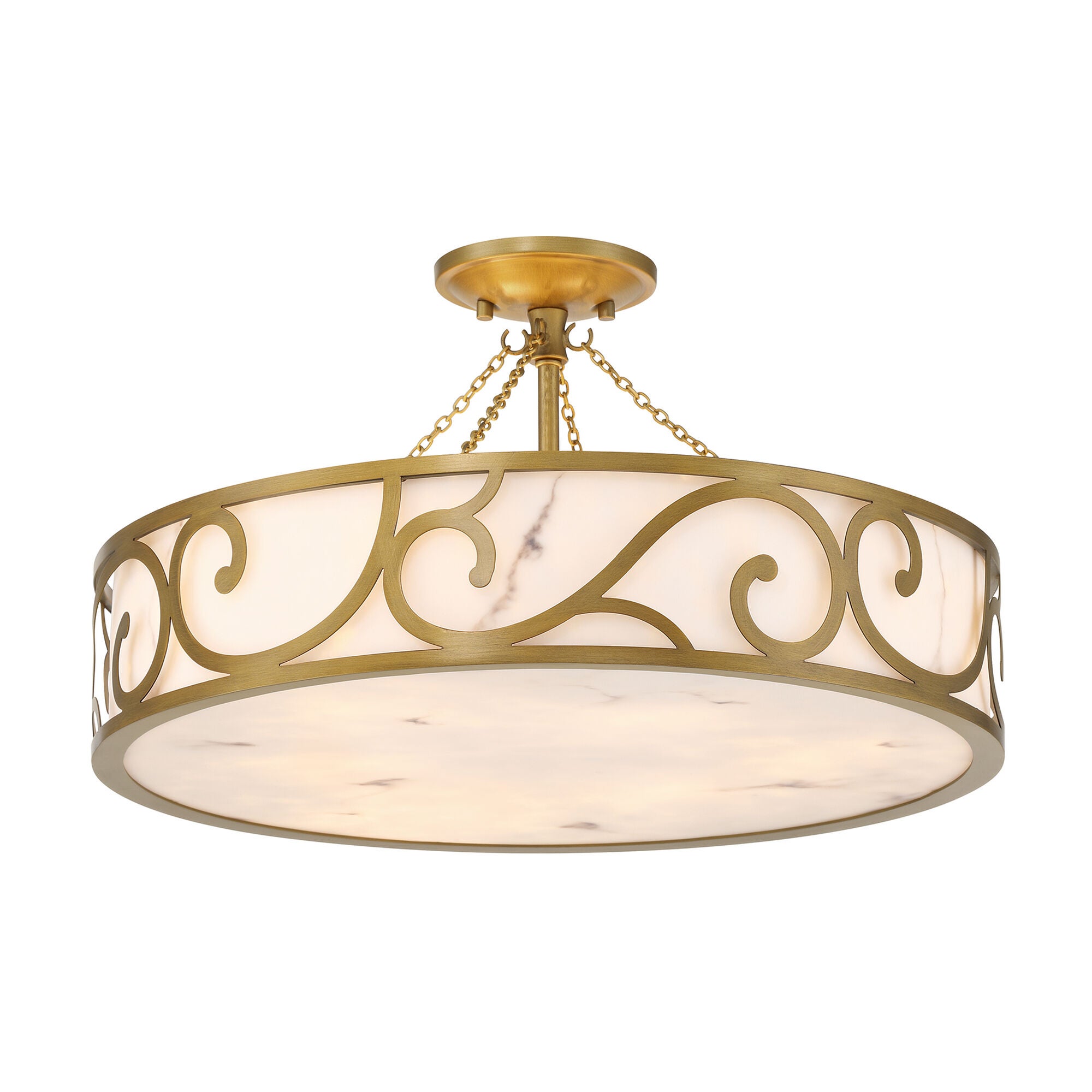 Halstead 20 Inch Semi Flush Mount,