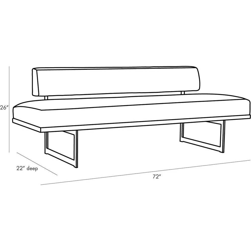 Ray Booth Tuck 72 Inch Bench by Arteriors Home