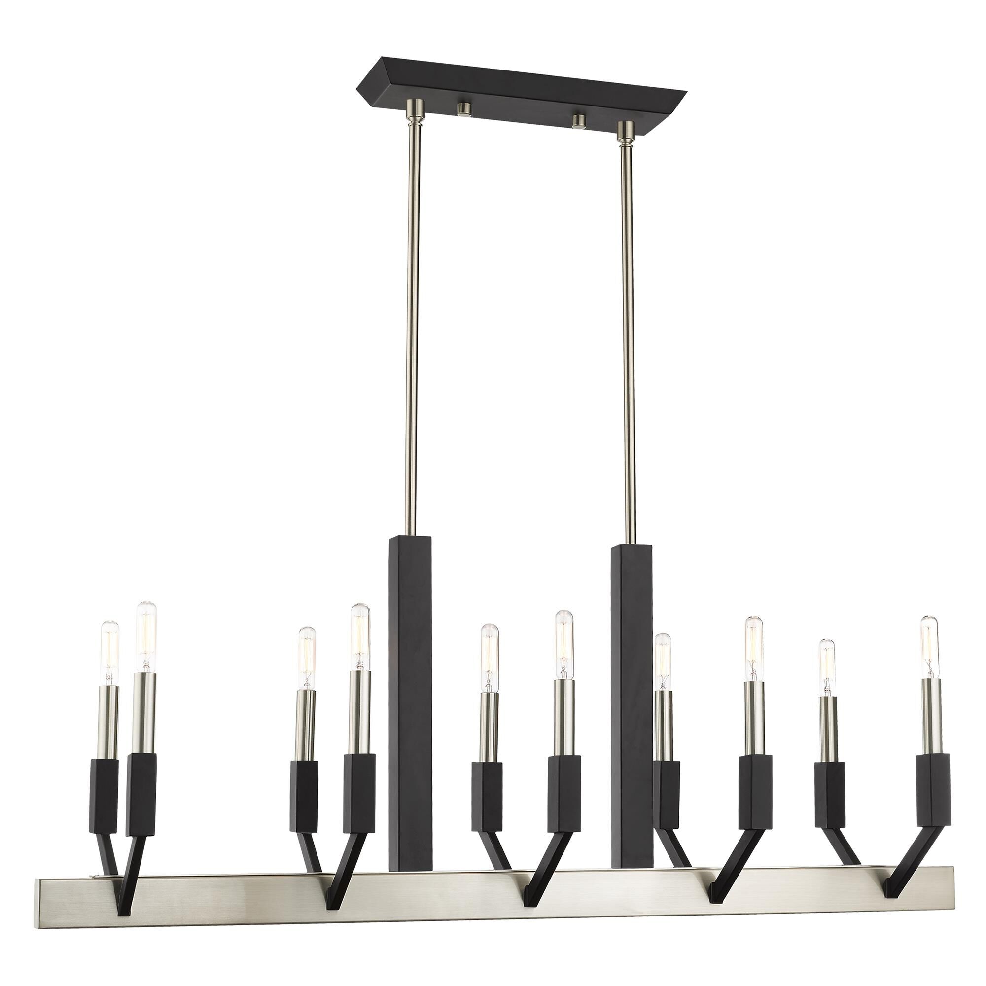 Shown in Brushed Nickel and Black finish