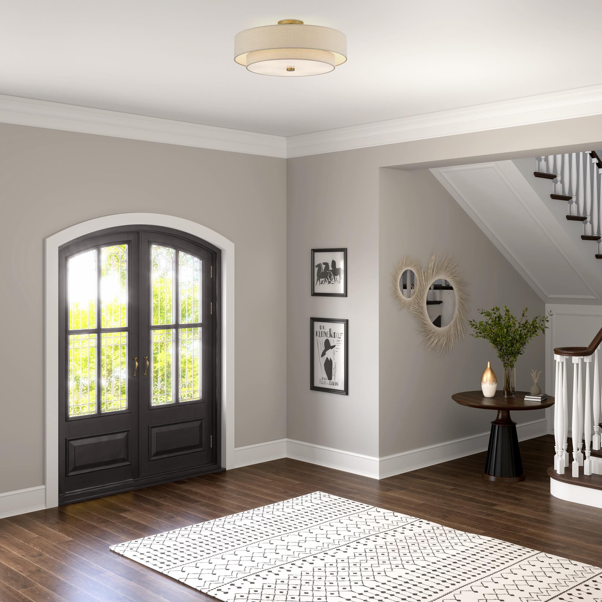 Bellingham 22 Inch Semi Flush Mount by Livex Lighting