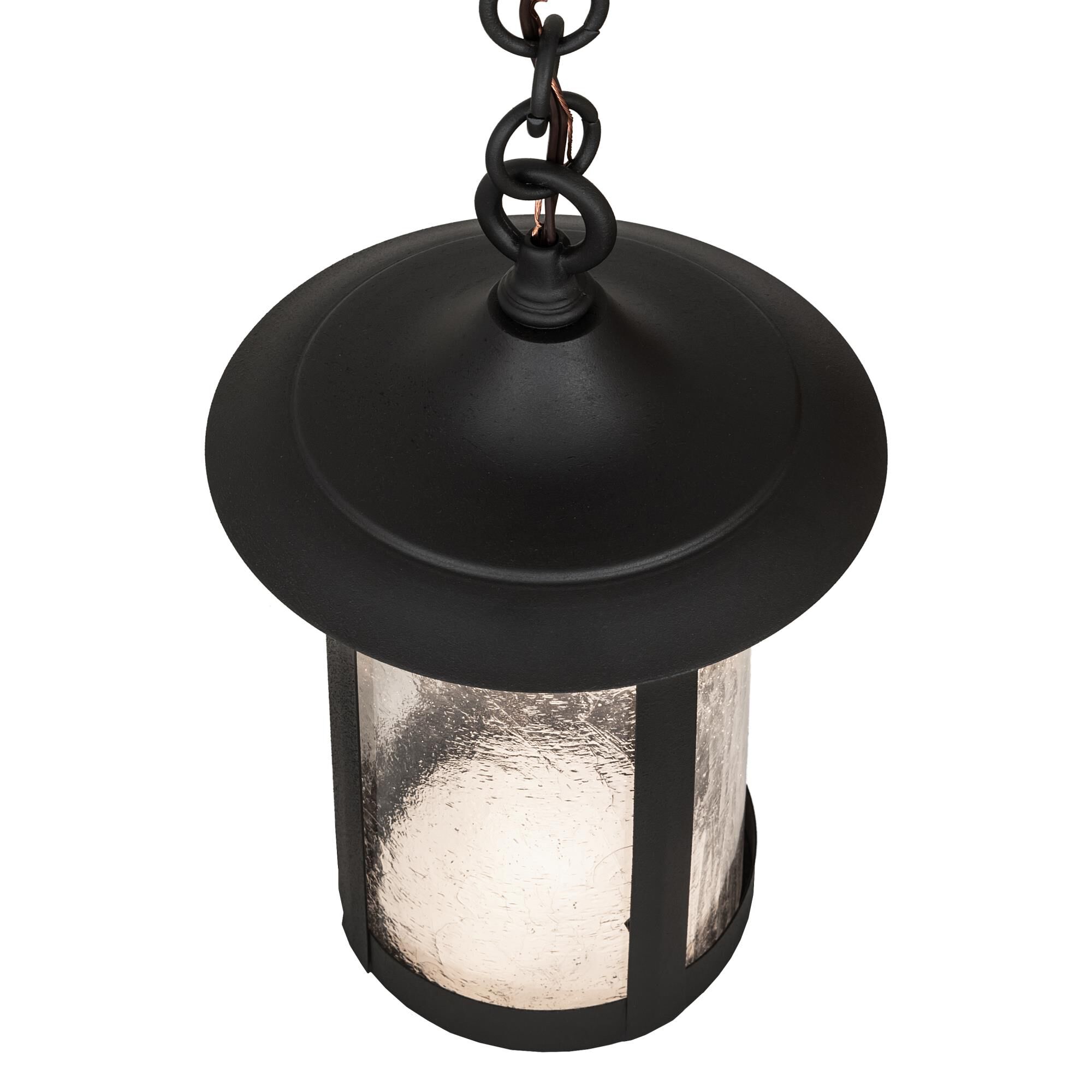 Shown in Wrought Iron finish and Seeded  Or Acrylic glass