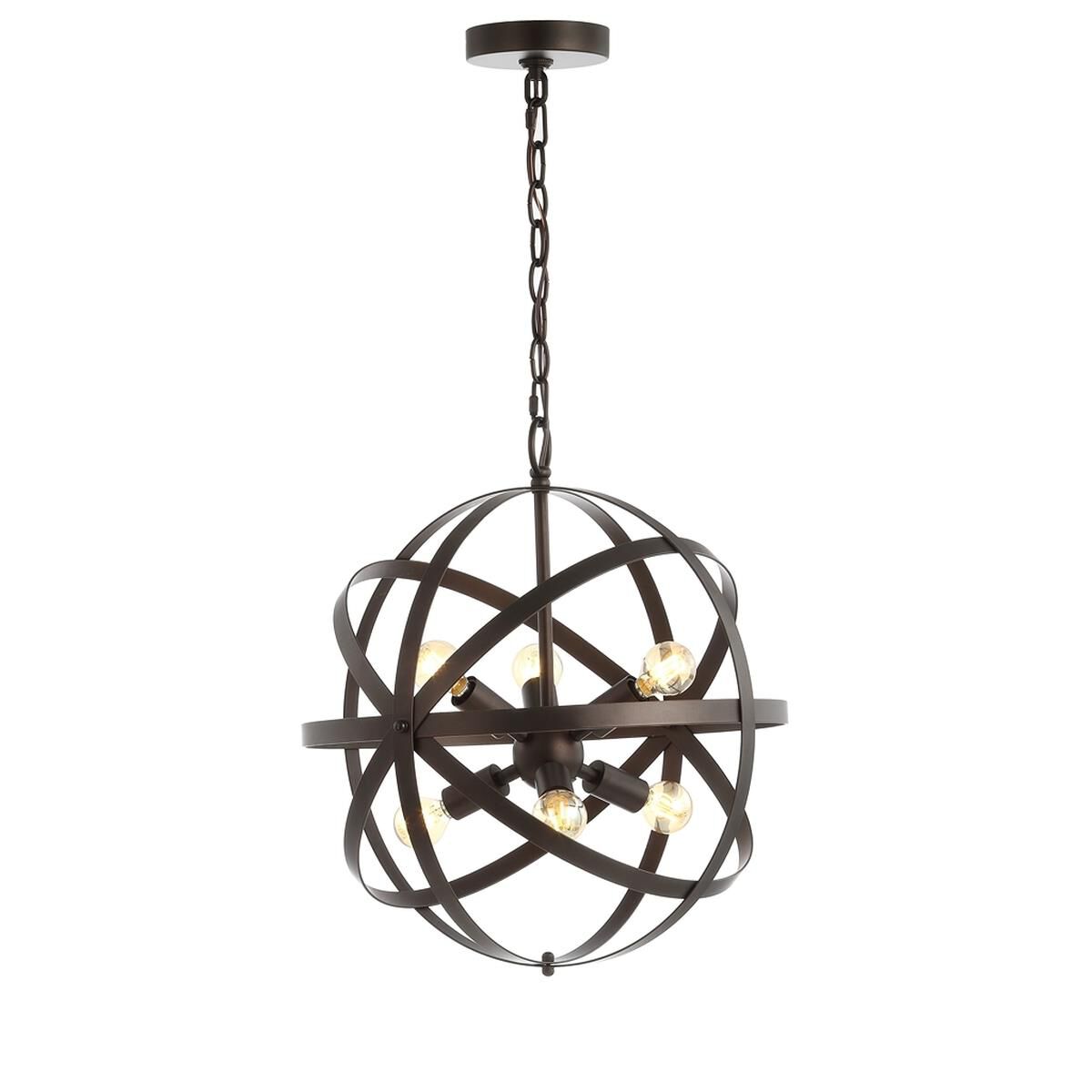 Brycen 16 Inch LED Cage Pendant by Safavieh