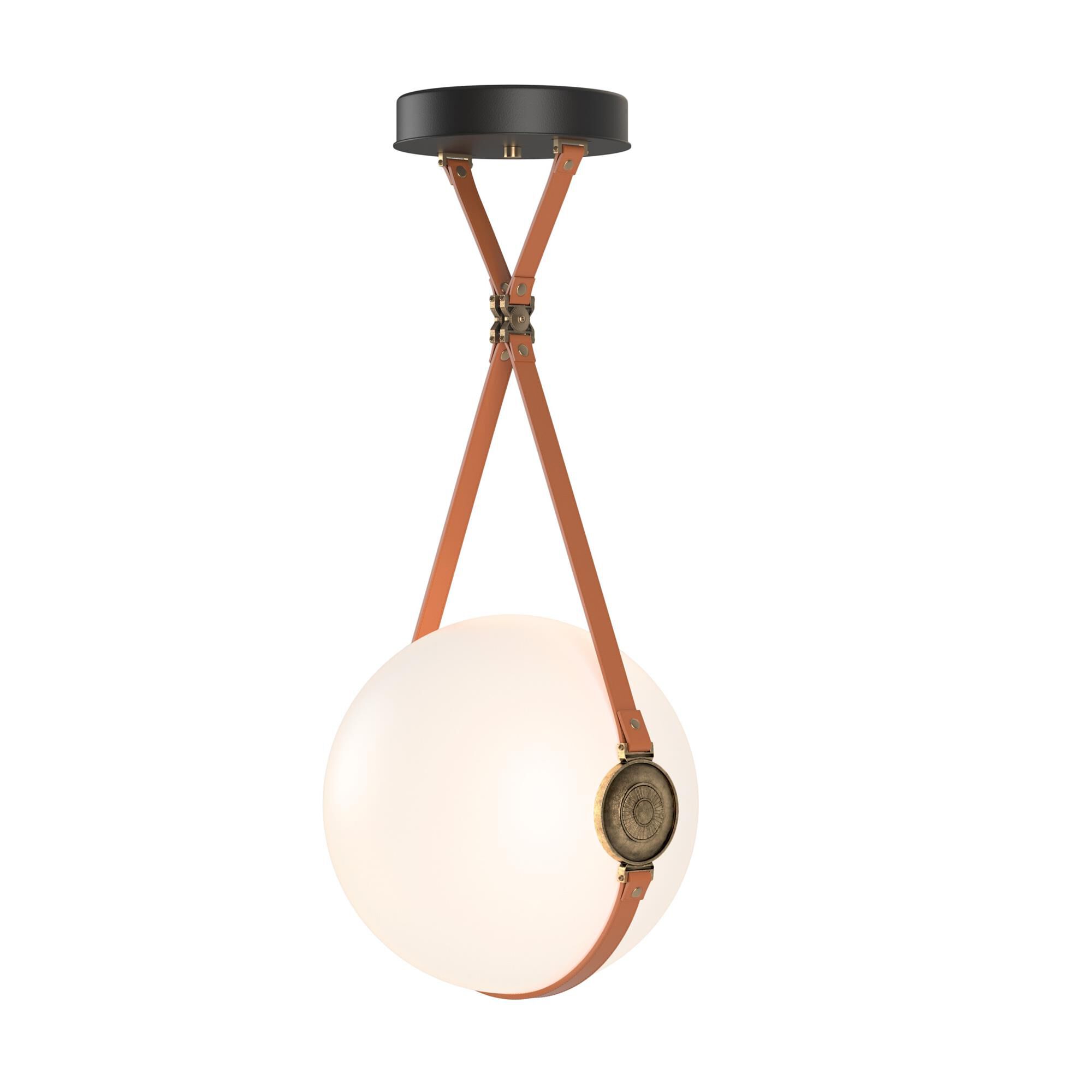 Shown in Black finish and Opal glass and Antique Brass accent
