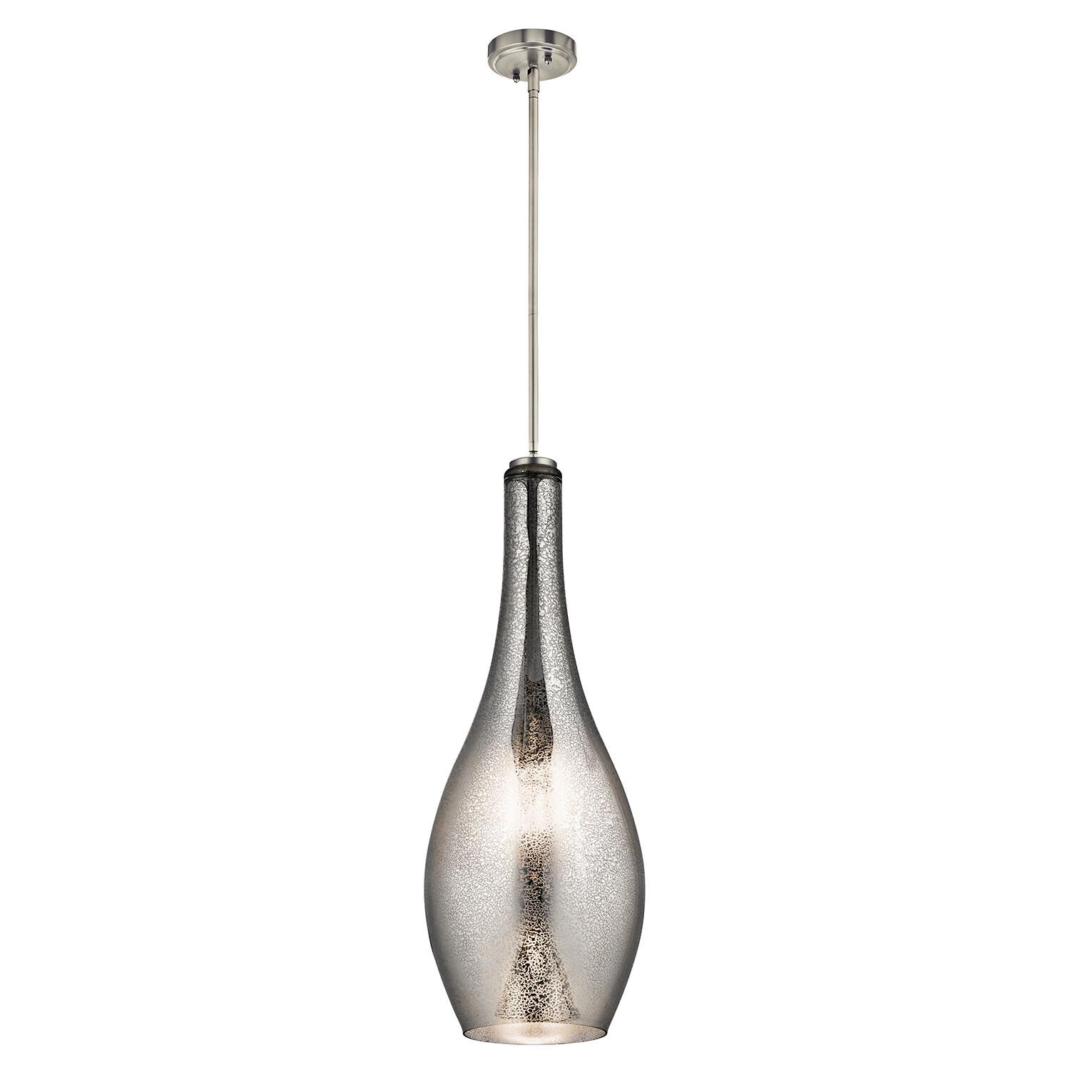 Shown in Brushed Nickel finish and Mercury glass 