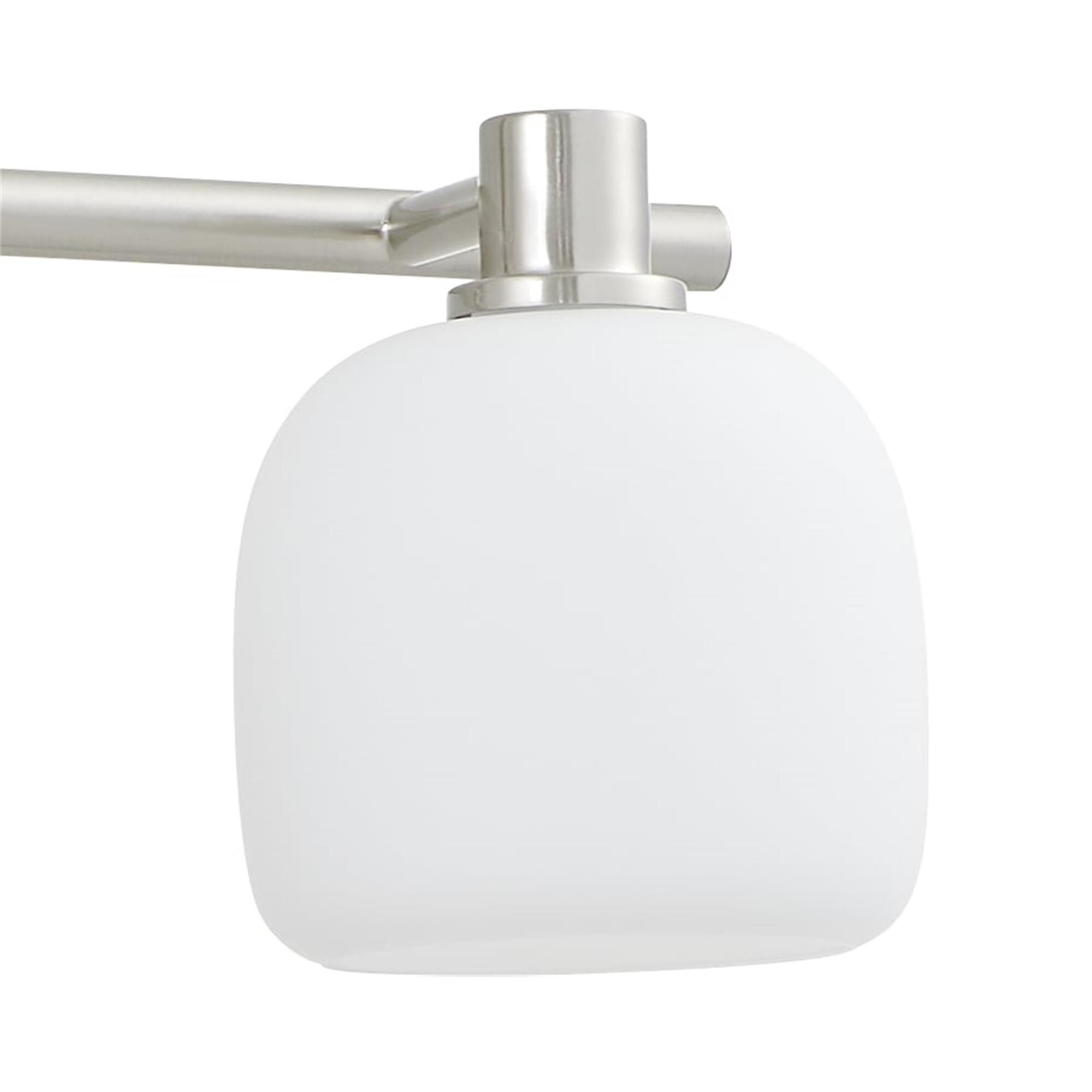 Shown in Brushed Nickel finish and Etched Opal glass