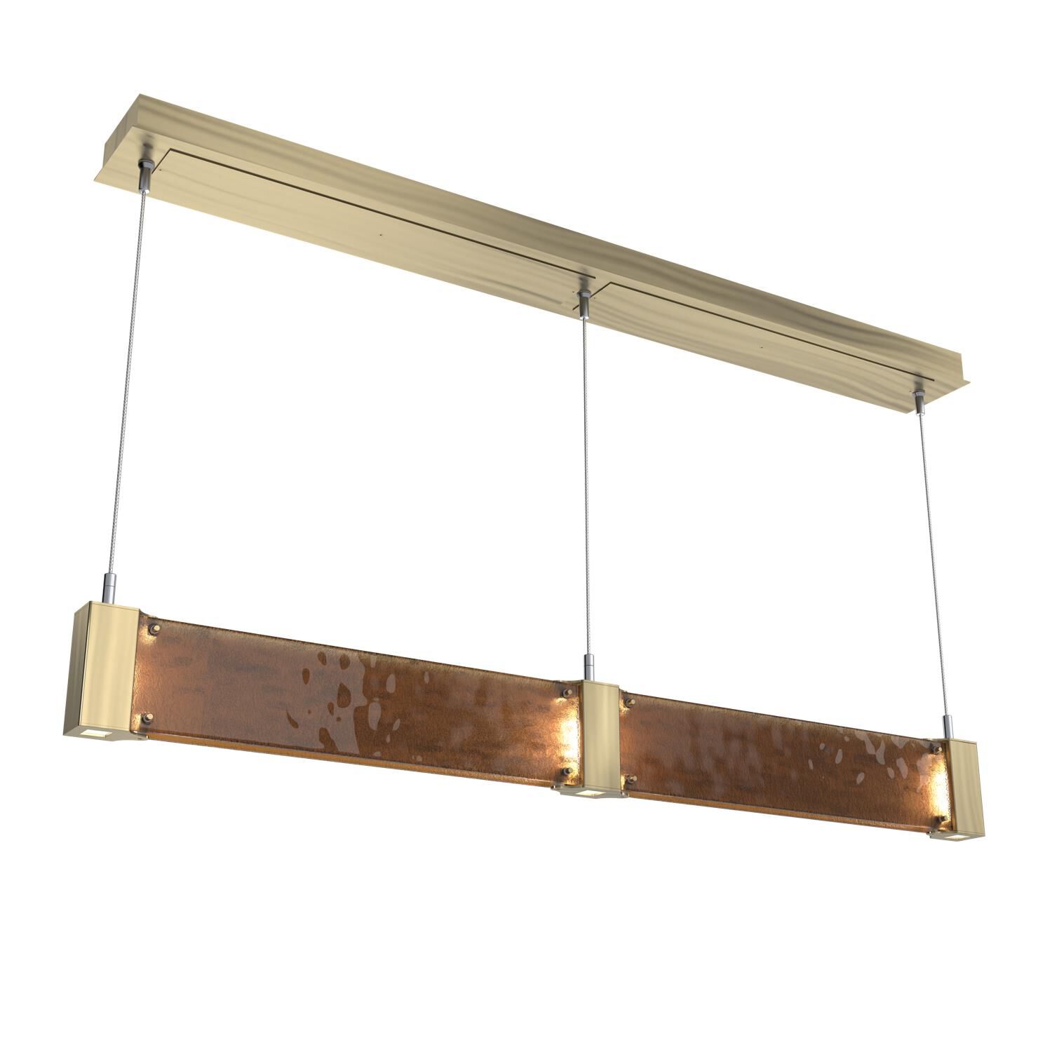 Shown in Heritage Brass finish and Bronze glass