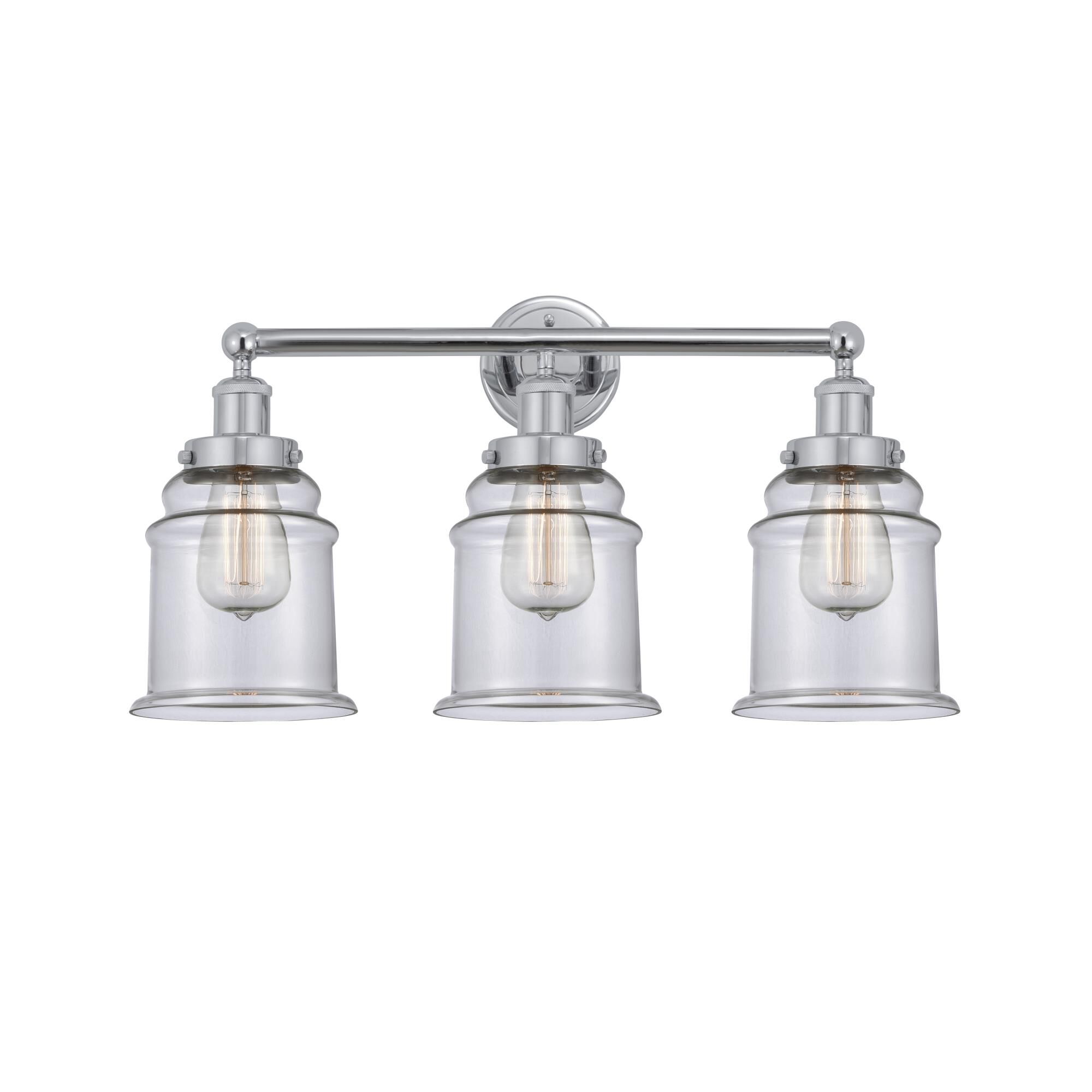 Shown in Polished Chrome, Clear finish and Clear glass and Clear Glass shade
