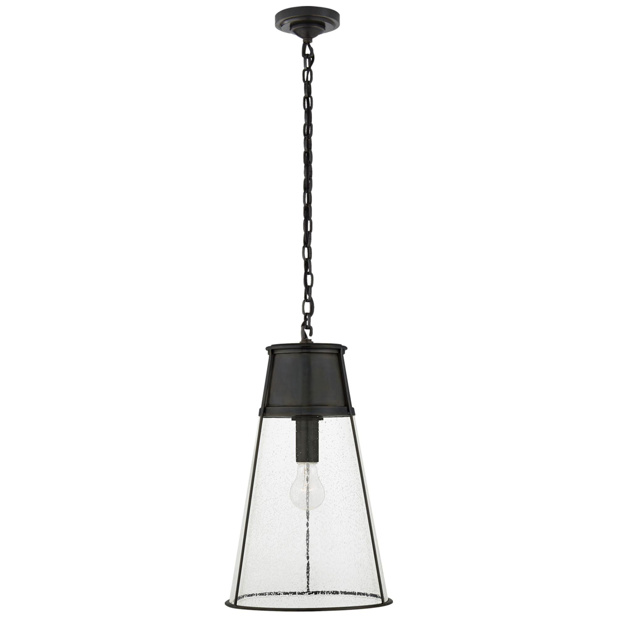 Shown in Bronze finish and Seeded glass