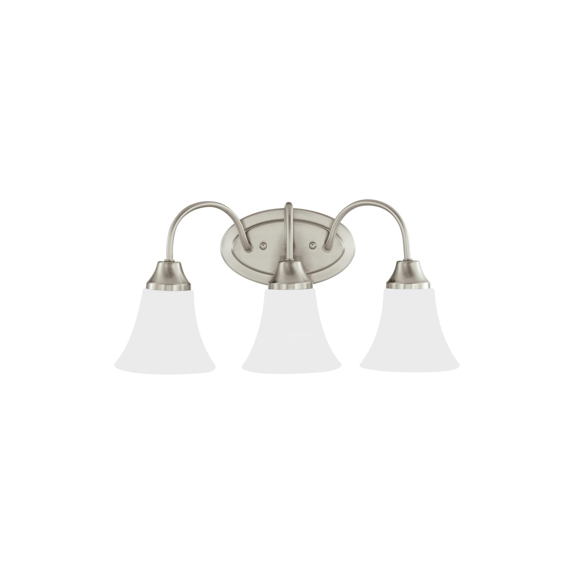 Shown in Brushed Nickel finish and Satin Etched  Shades glass and Satin Etched Glass s shade