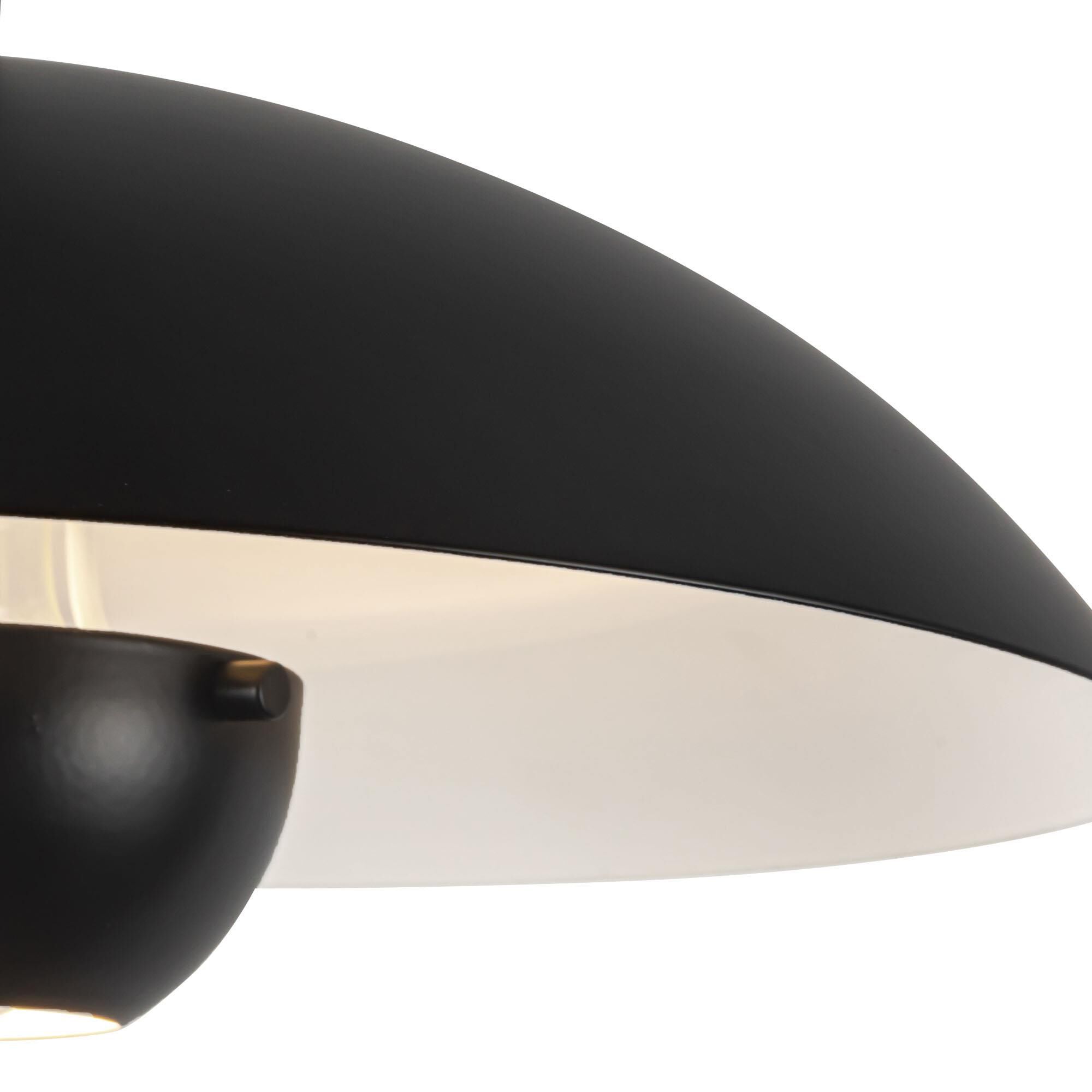 Shown in Black finish and Steel shade