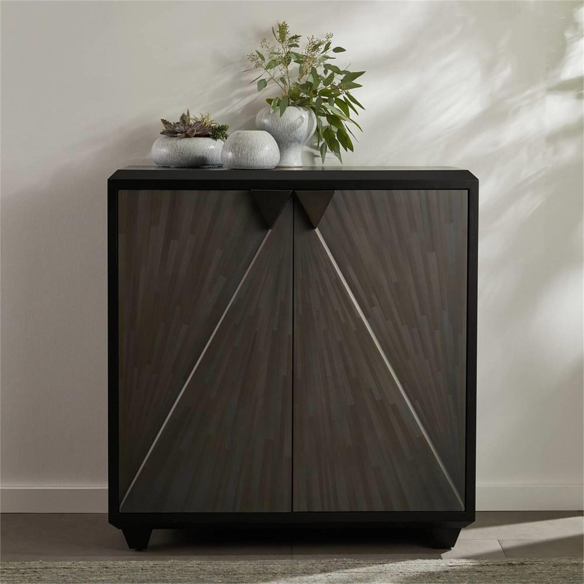 Shown in Gray Straw Marquetry finish
