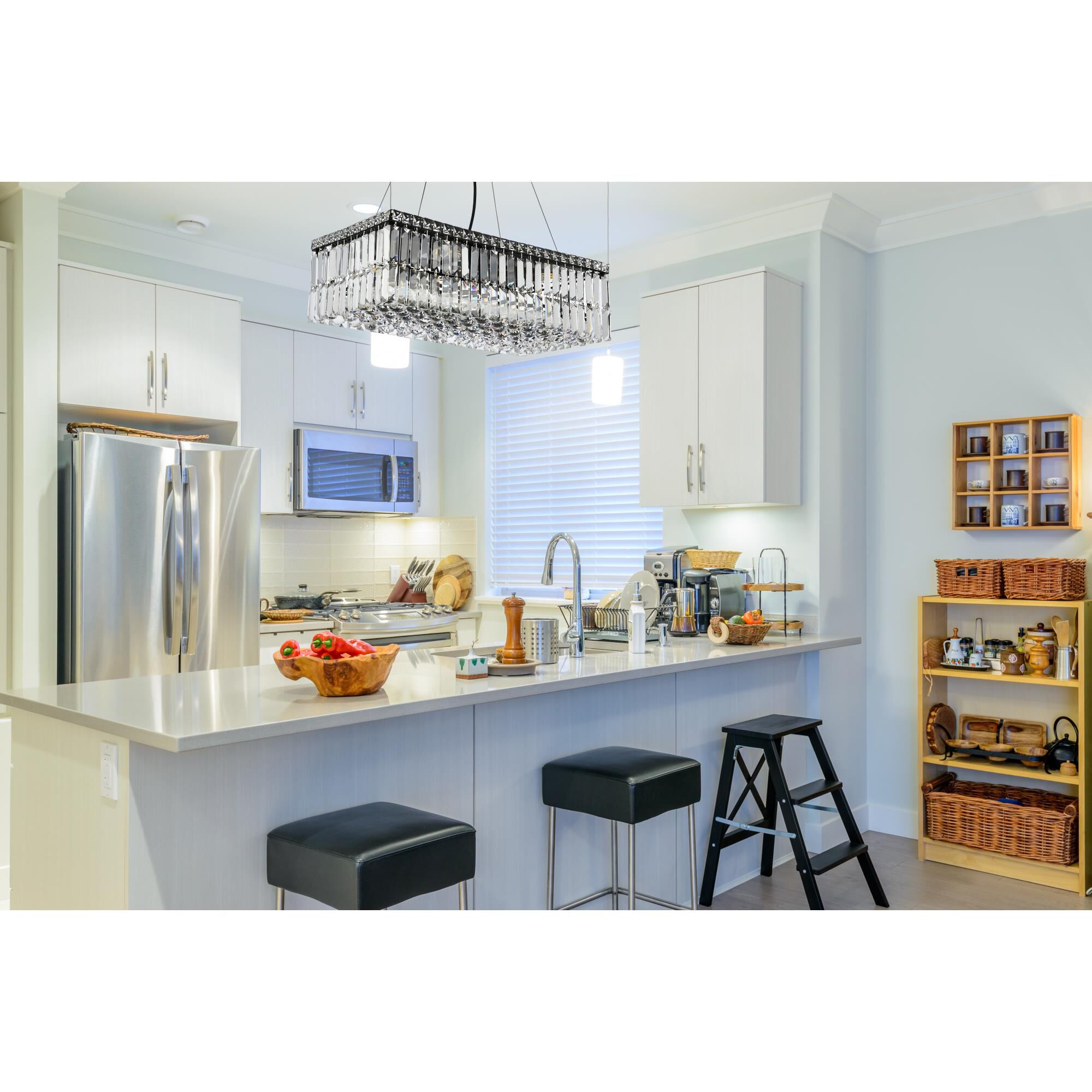 Maxime 24 Inch 6 Light Linear Suspension Light by Elegant Lighting