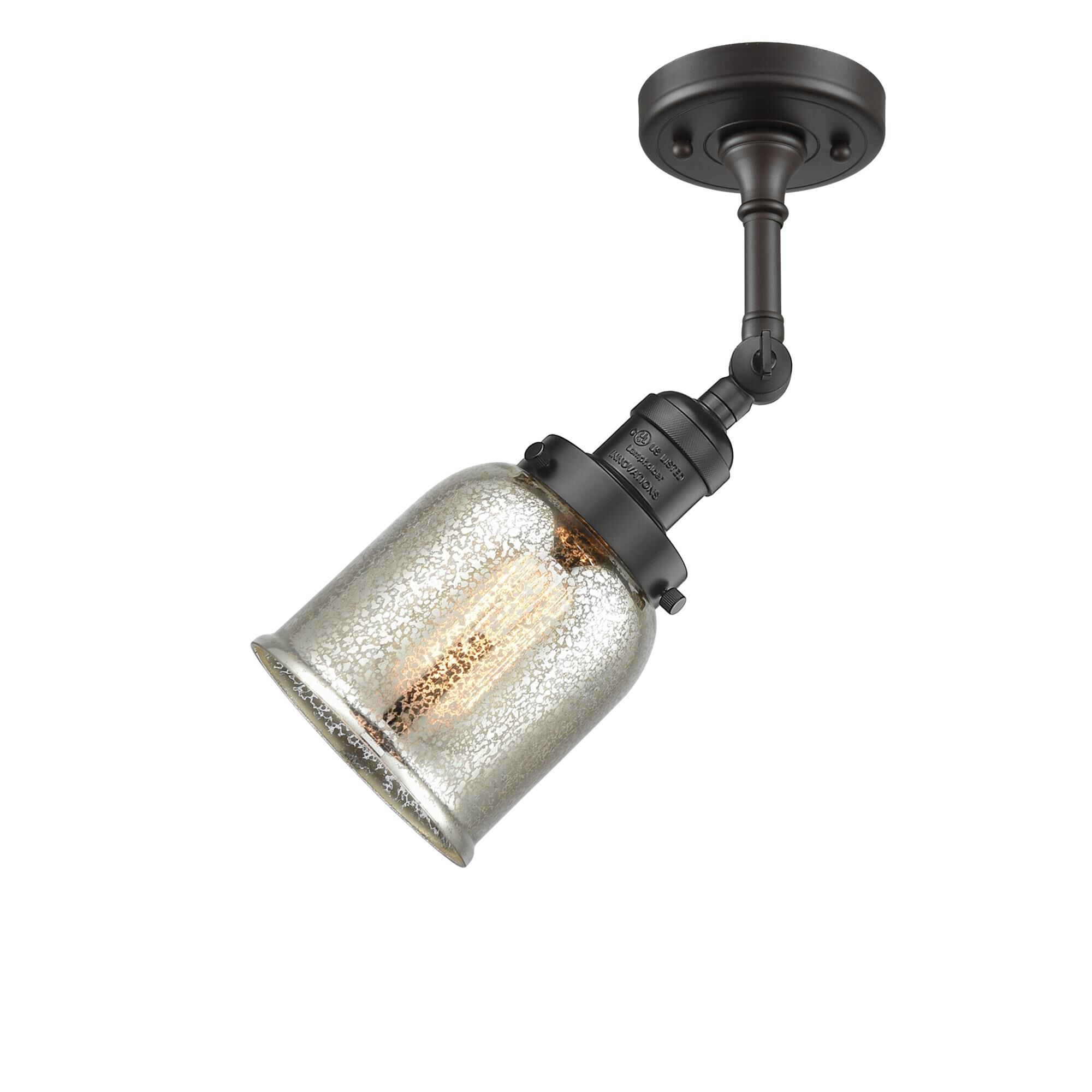 Shown in Oil Rubbed Bronze finish and Silver Mercury glass