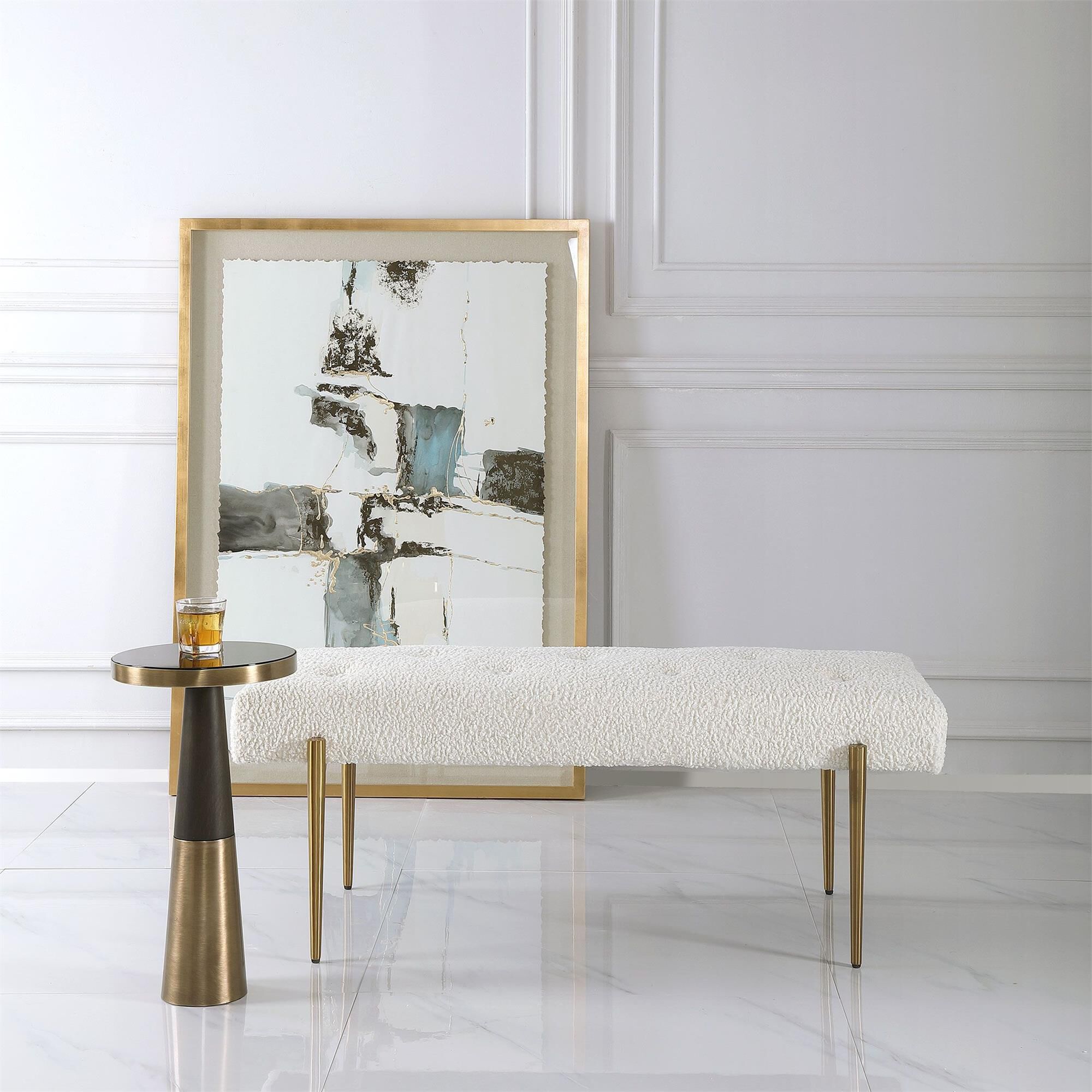 Shown in White Faux Shearling finish