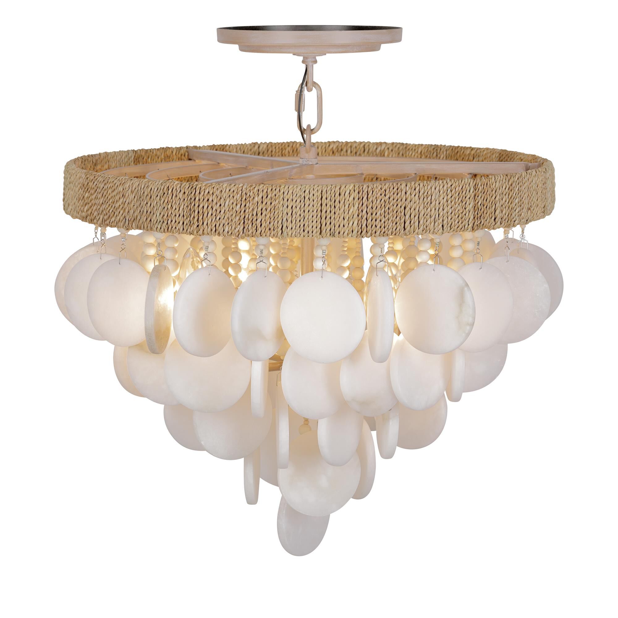 Aurelia's Cove 17 Inch 4 Light Semi Flush Mount,