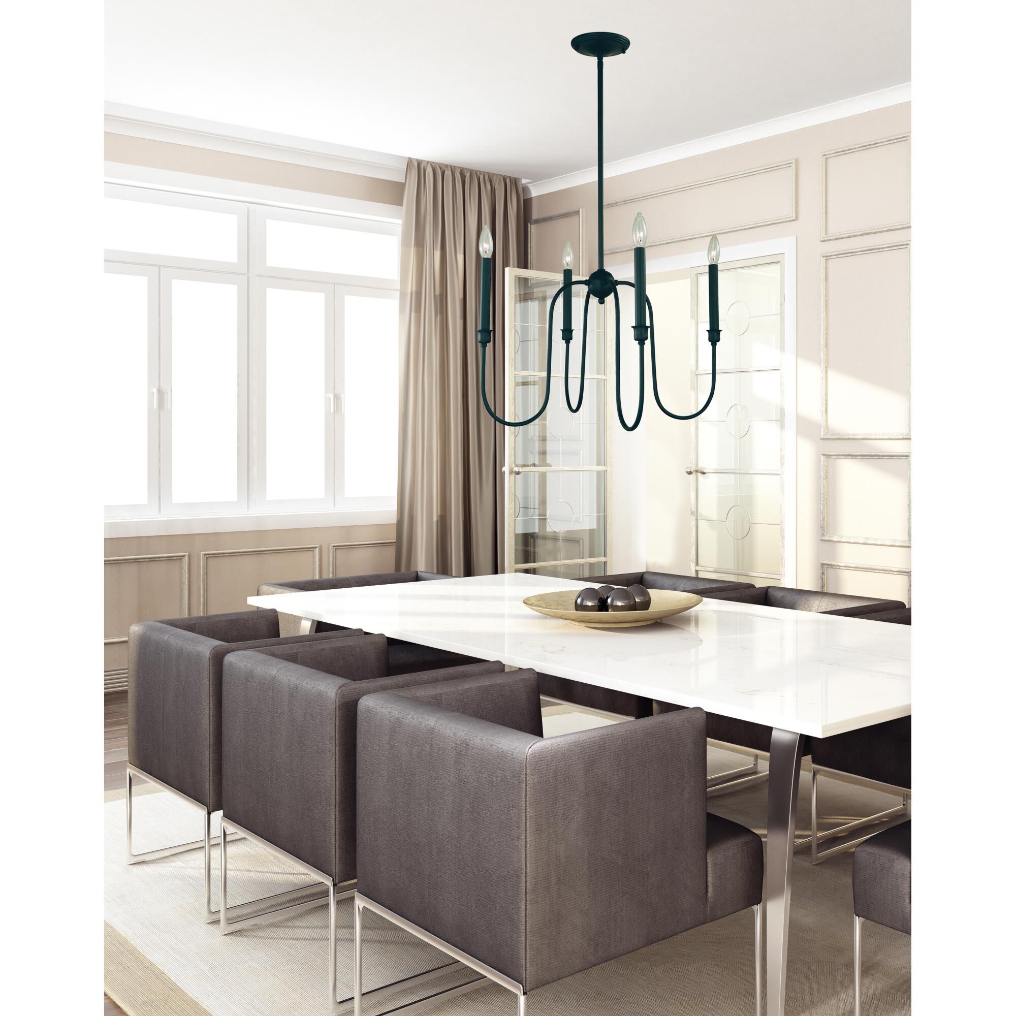 Jasper 22 Inch 4 Light Mini Chandelier by Framburg