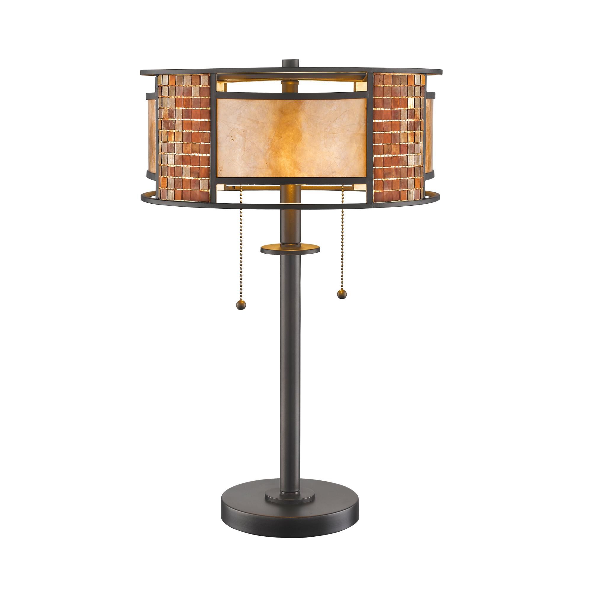 Shown in Bronze finish and Glass shade