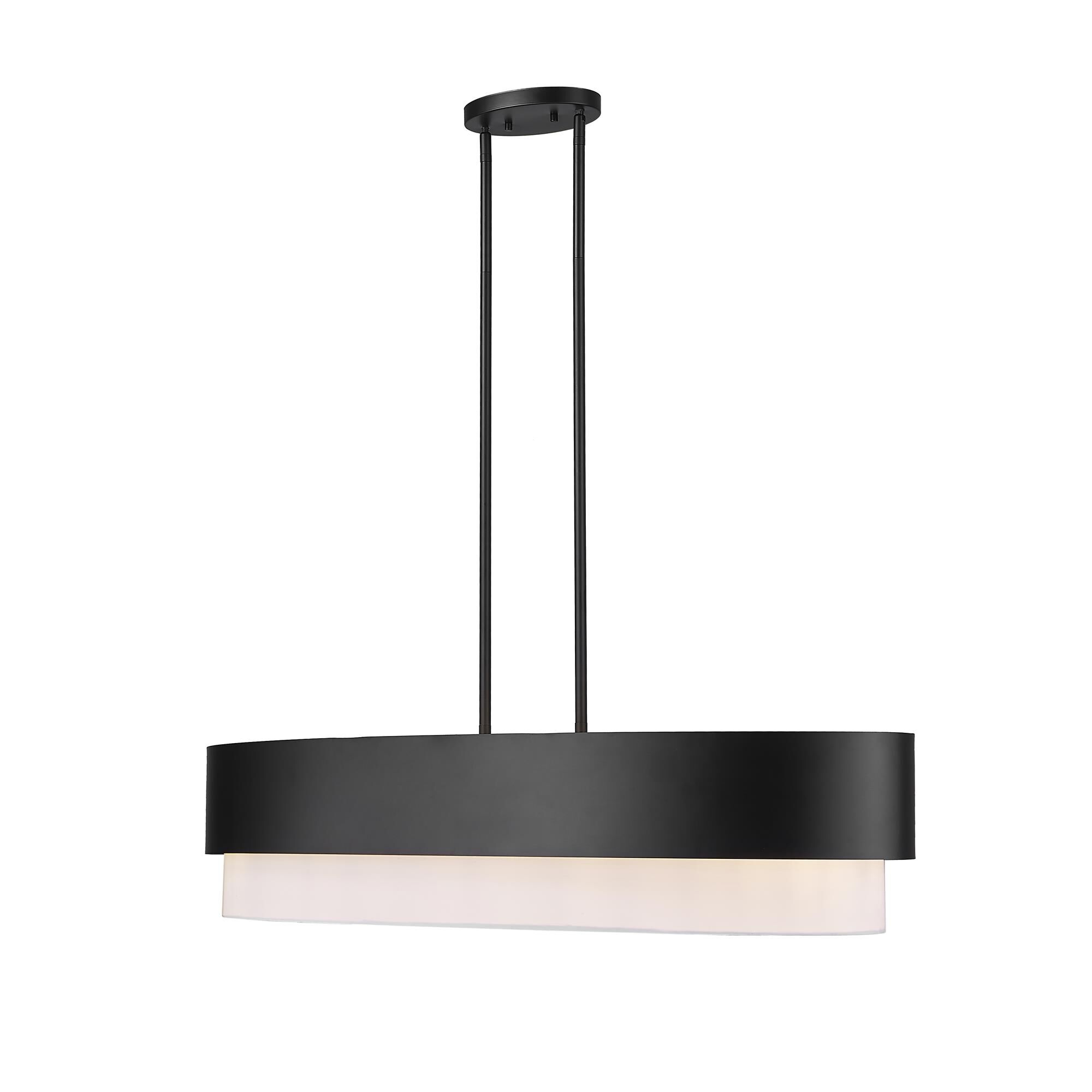 Shown in Matte Black finish and White glass