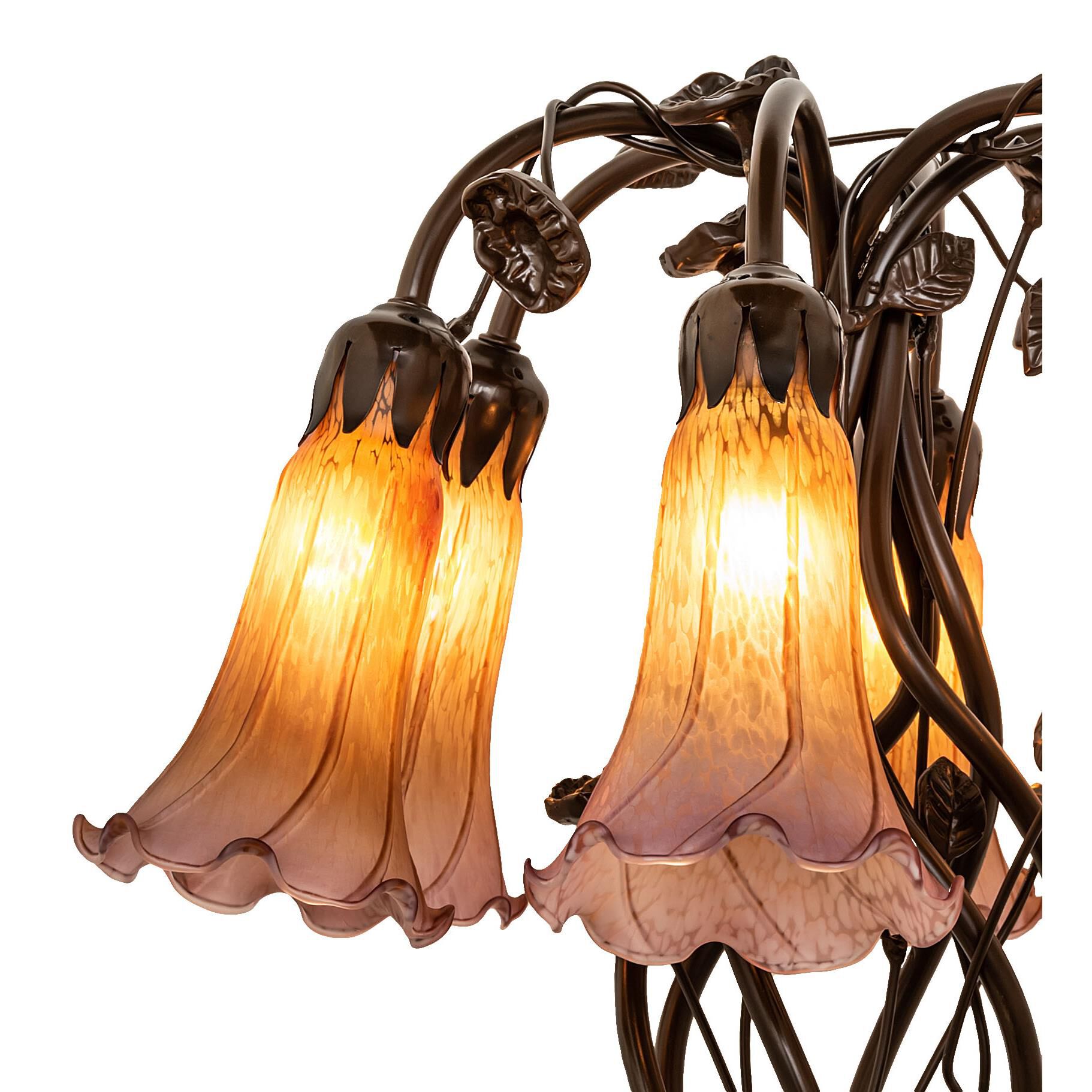 Shown in Mahogany Bronze finish and Amber /Acrylic;Violet glass