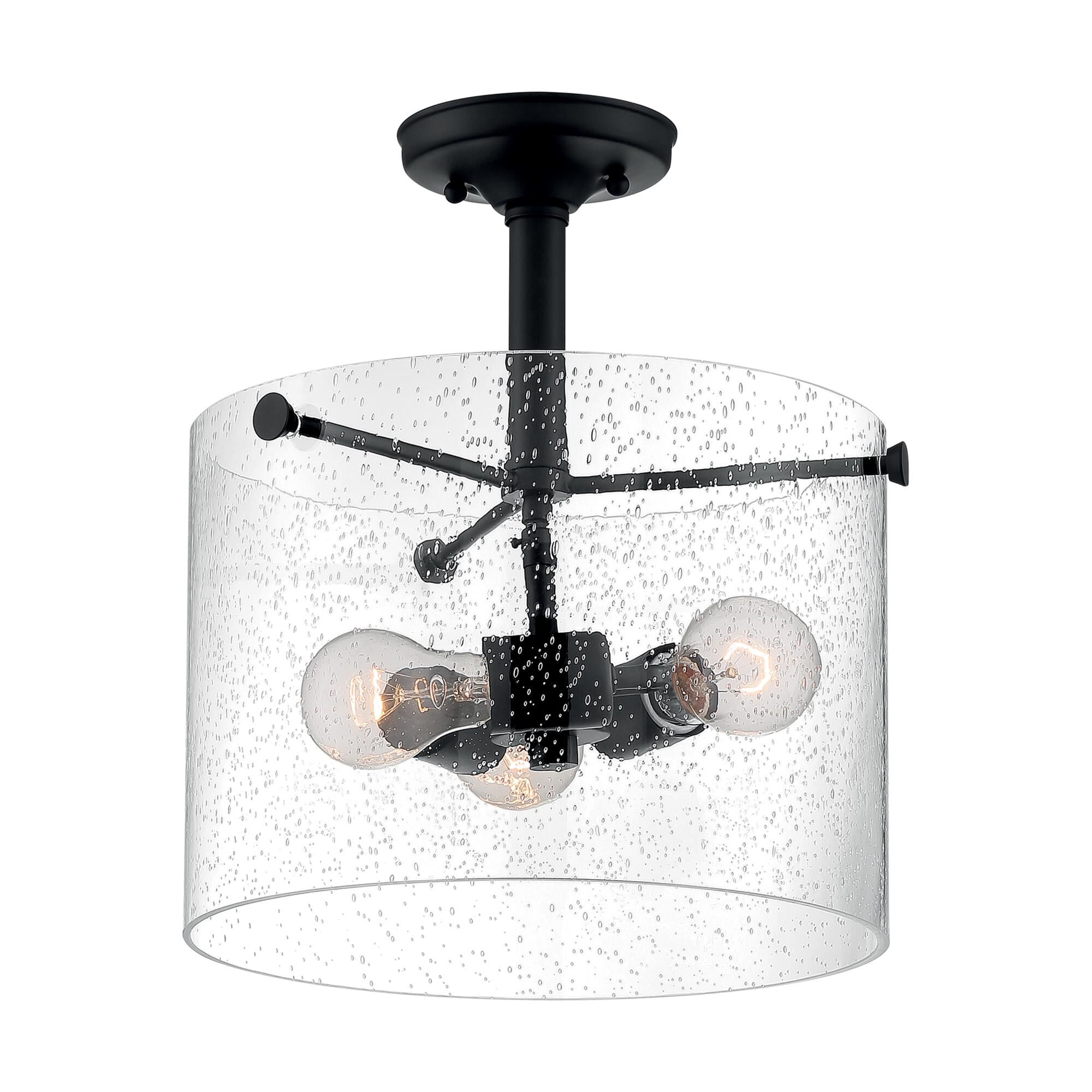 Bransel 11 Inch 3 Light Semi Flush Mount by Nuvo Lighting
