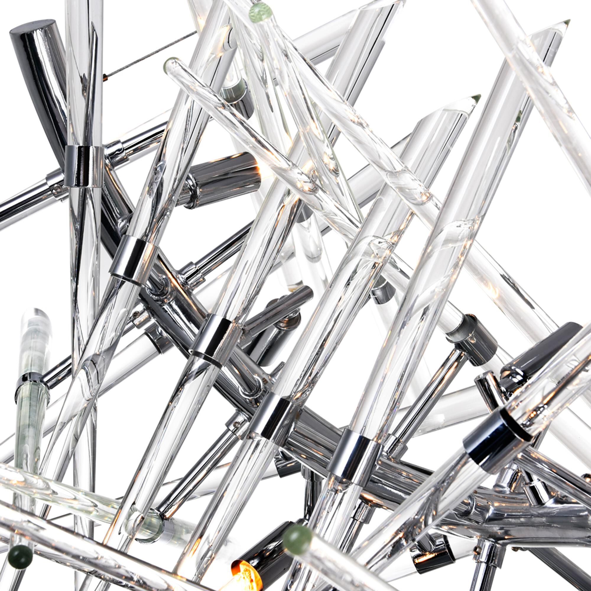 Icicle 39 Inch 10 Light Linear Suspension Light by CWI Lighting