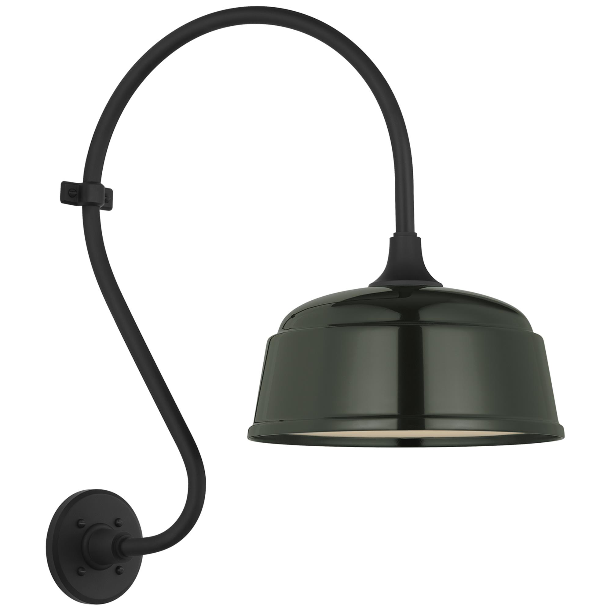 Shown in Matte Black finish and Green shade