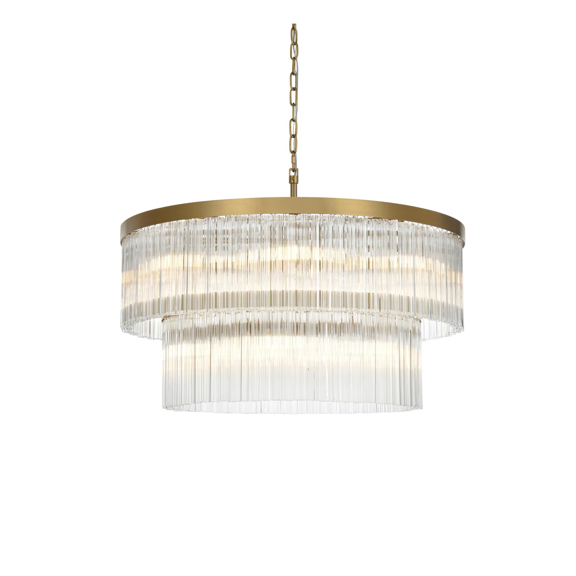 Shown in Satin Gold And Clear finish and Rc crystal